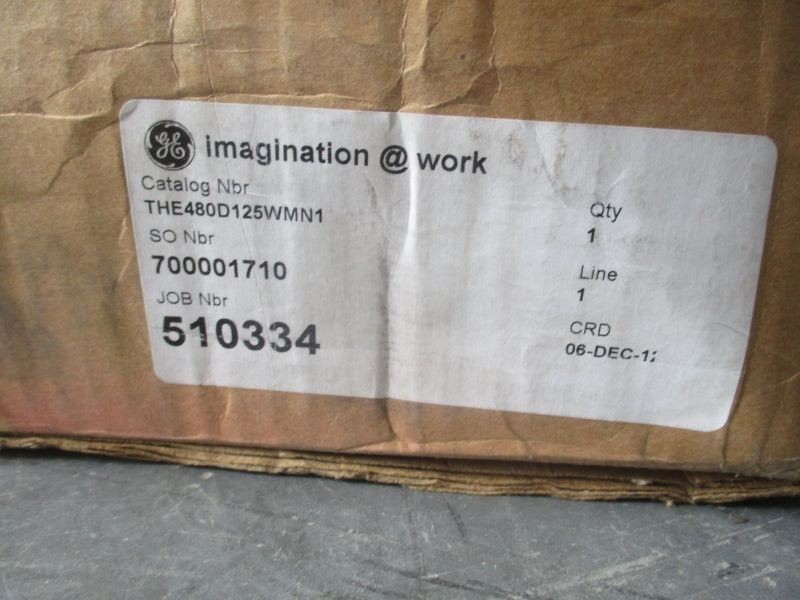 GENERAL ELECTRIC THE480D125WMN1 480V 60A NSMP