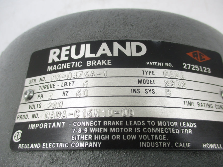 REULAND 0015C-1BAB-0287 230/460V 5.2/2.6A NSNP