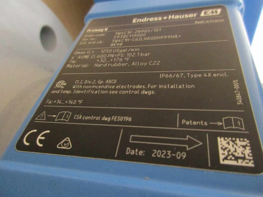 ENDRESS+HAUSER 5W4C1H-2N9Q5/101 F/W 02.01.03 NSMP