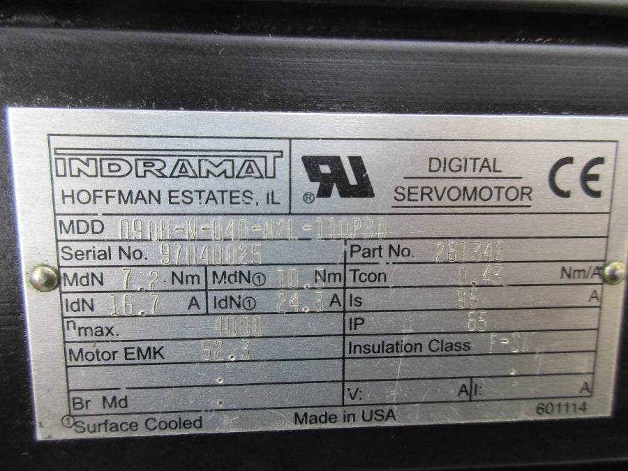 INDRAMAT MDD090B-N-040-N2L-110PB0 24.3A NSNP