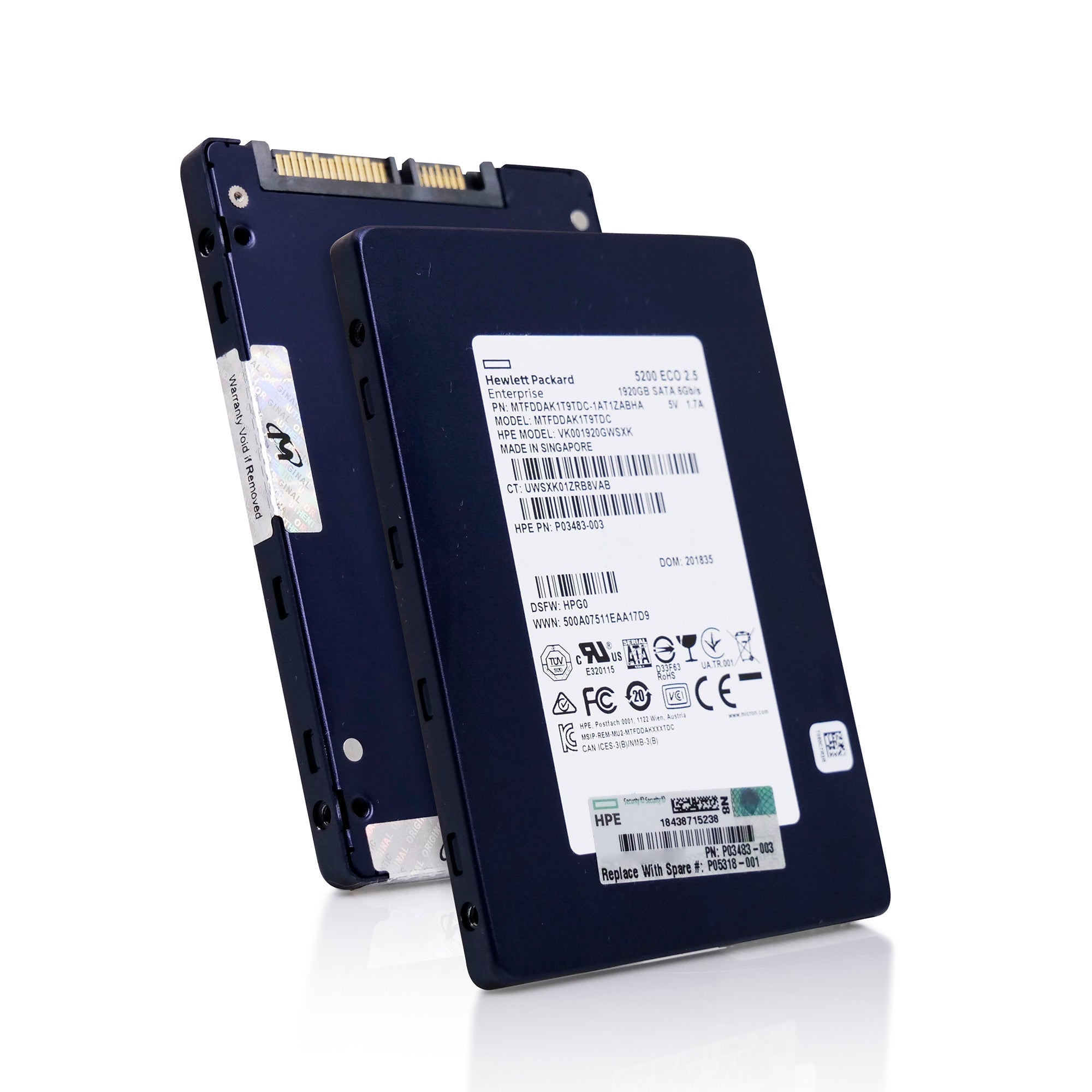 HP VK001920GWSXK 1.92TB SATA 6Gb/s 3D TLC 2.5in Solid State Drive