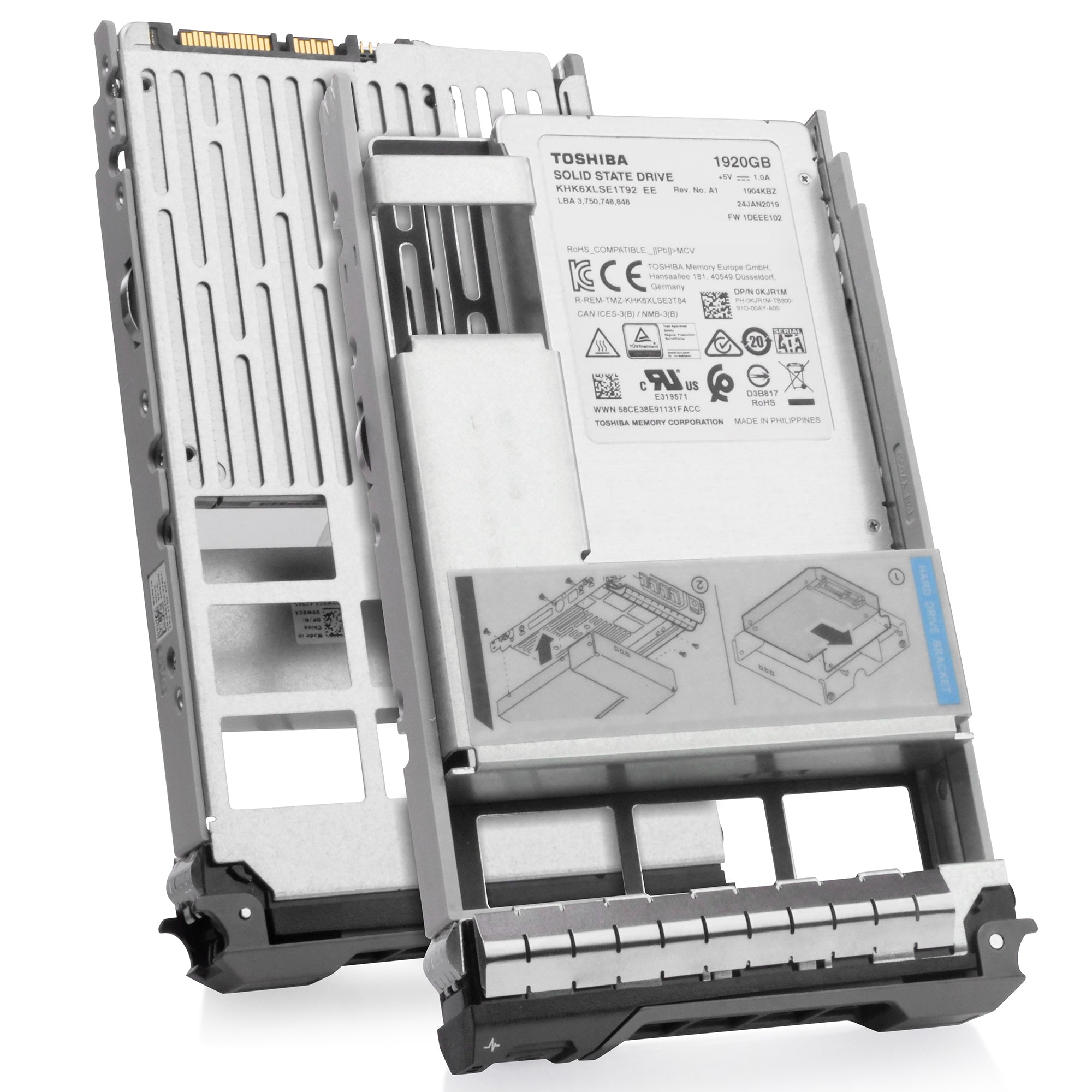 Dell G13 0KJR1M 1.92TB 0.6 DWPD SATA 6Gb/s 3D TLC Hybrid 3.5in Refurbished SSD