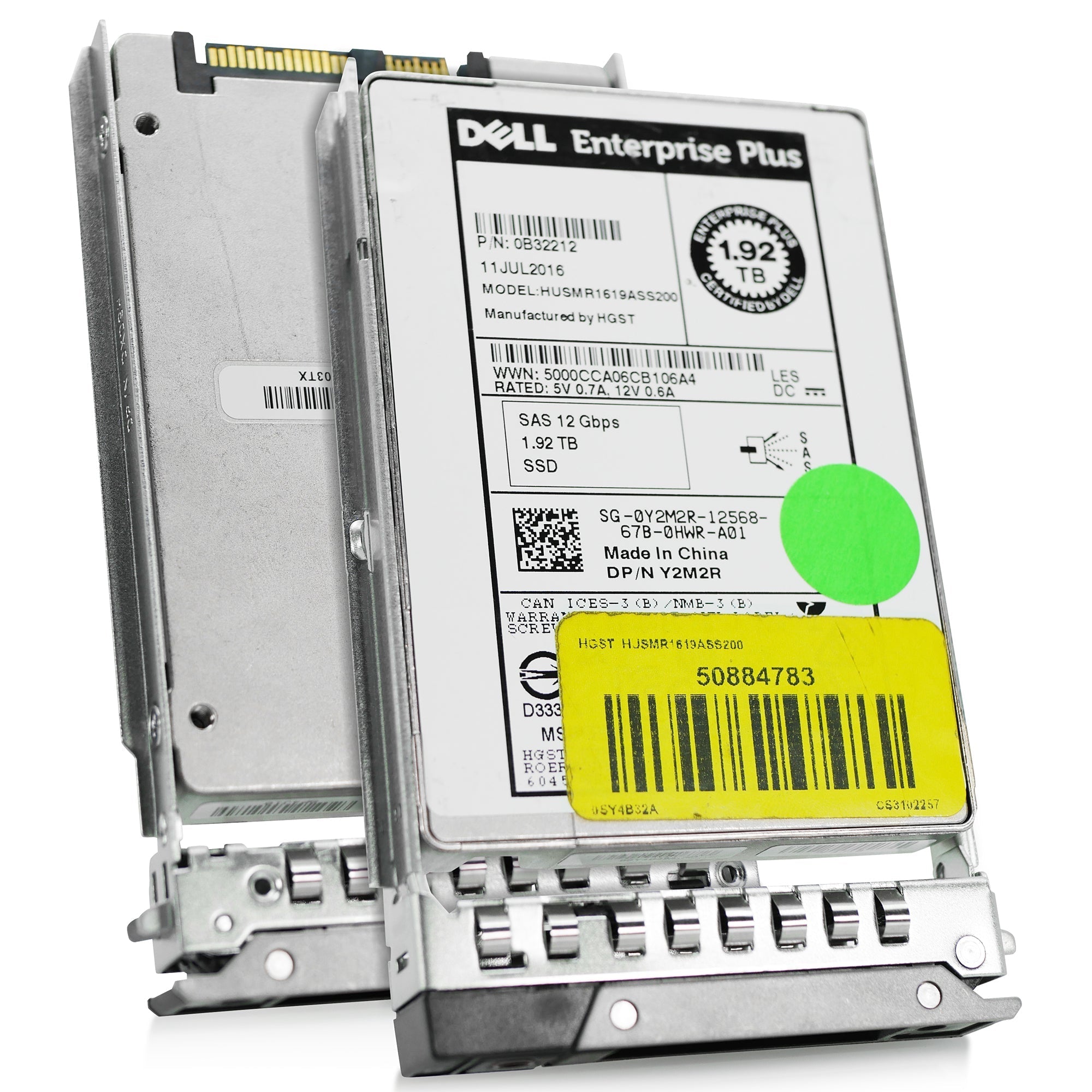 Dell G14 0Y2M2R 1.92TB 1 DWPD SAS 12Gb/s MLC 2.5in Refurbished SSD