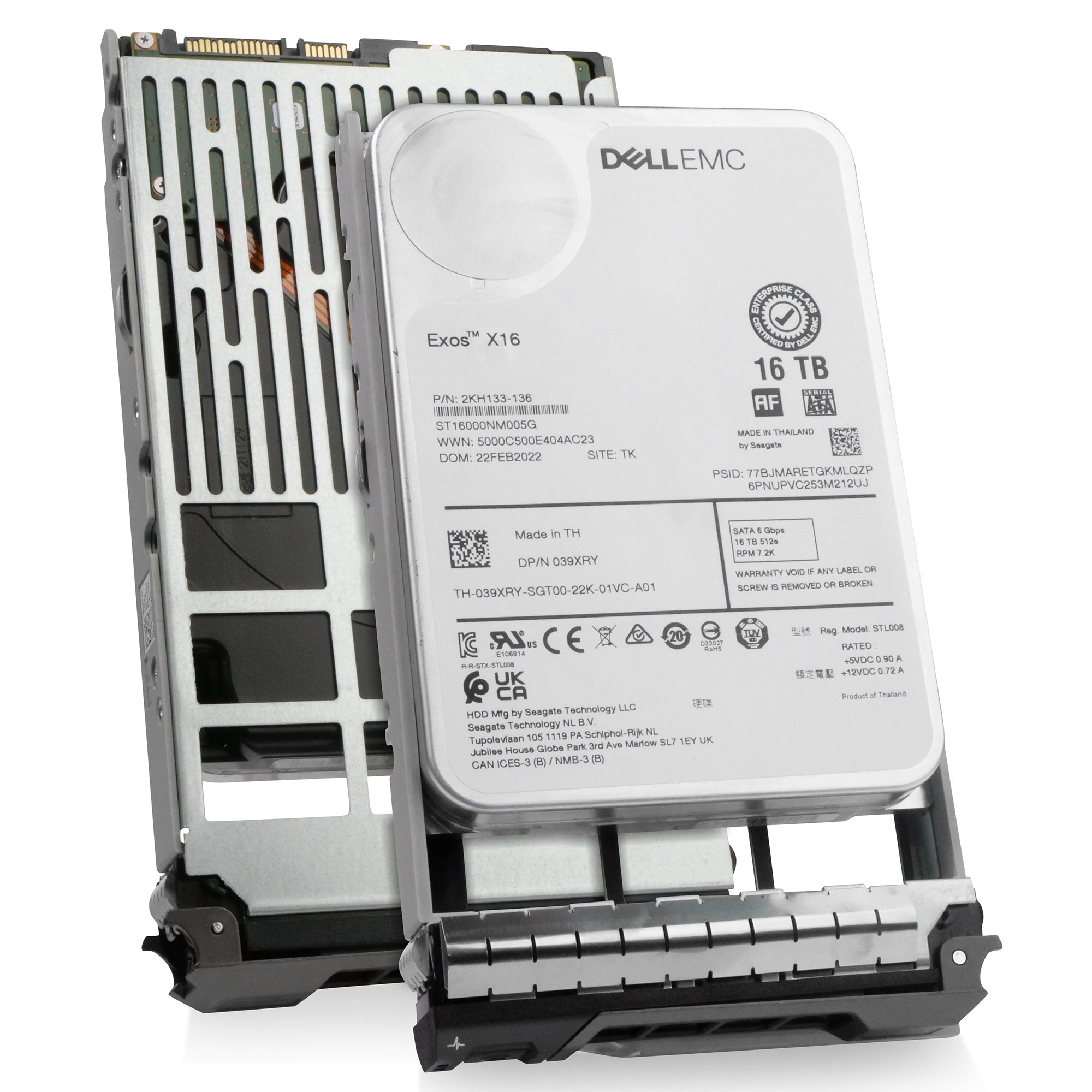 Dell G13 039XRY 16TB 7.2K RPM SATA 6Gb/s 512e 3.5in Refurbished HDD