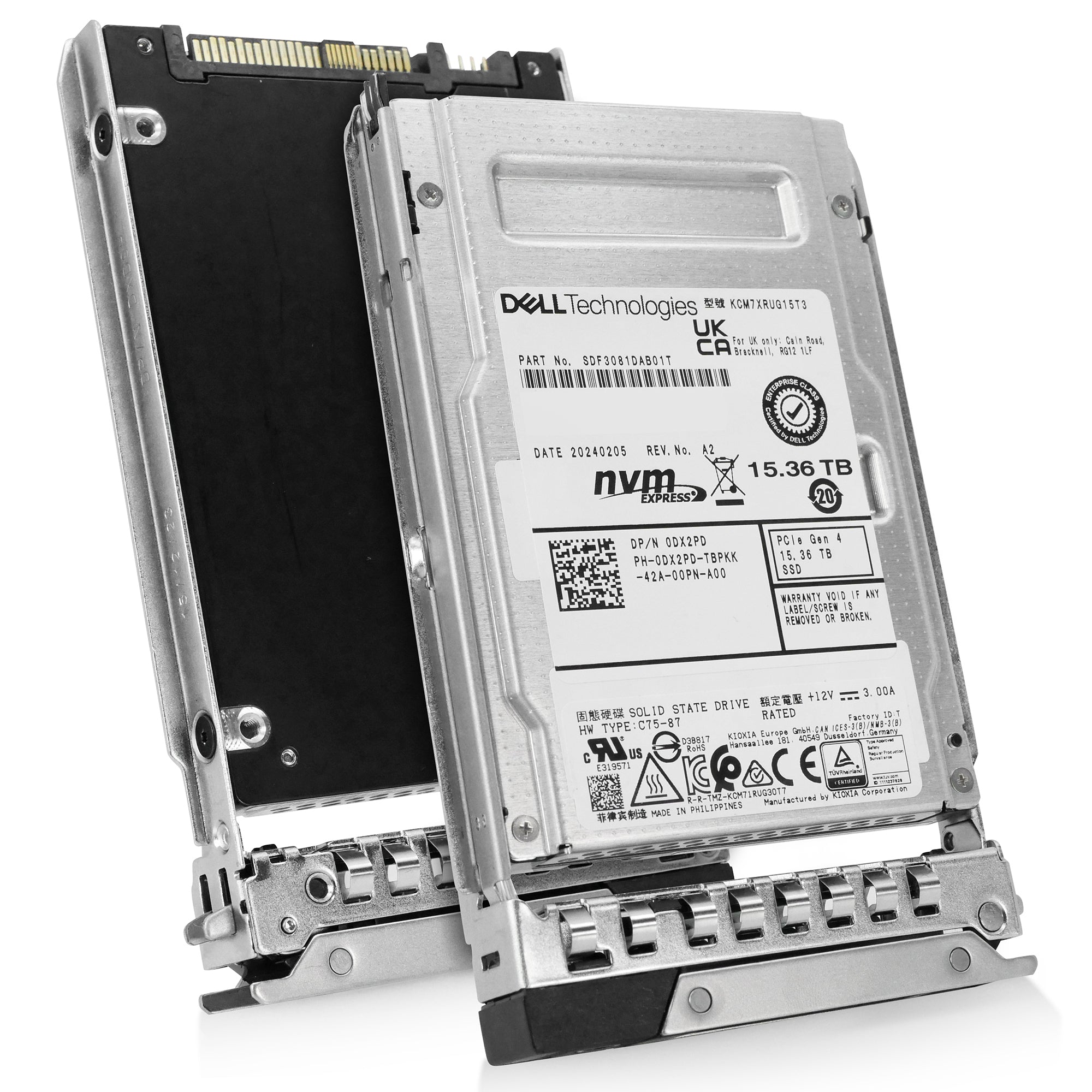Dell G13 0DX2PD 15.36TB 1 DWPD PCIe Gen 4.0 x4 8GB/s Mixed Use U.2 NVMe 3D TLC 2.5in Solid State Drive