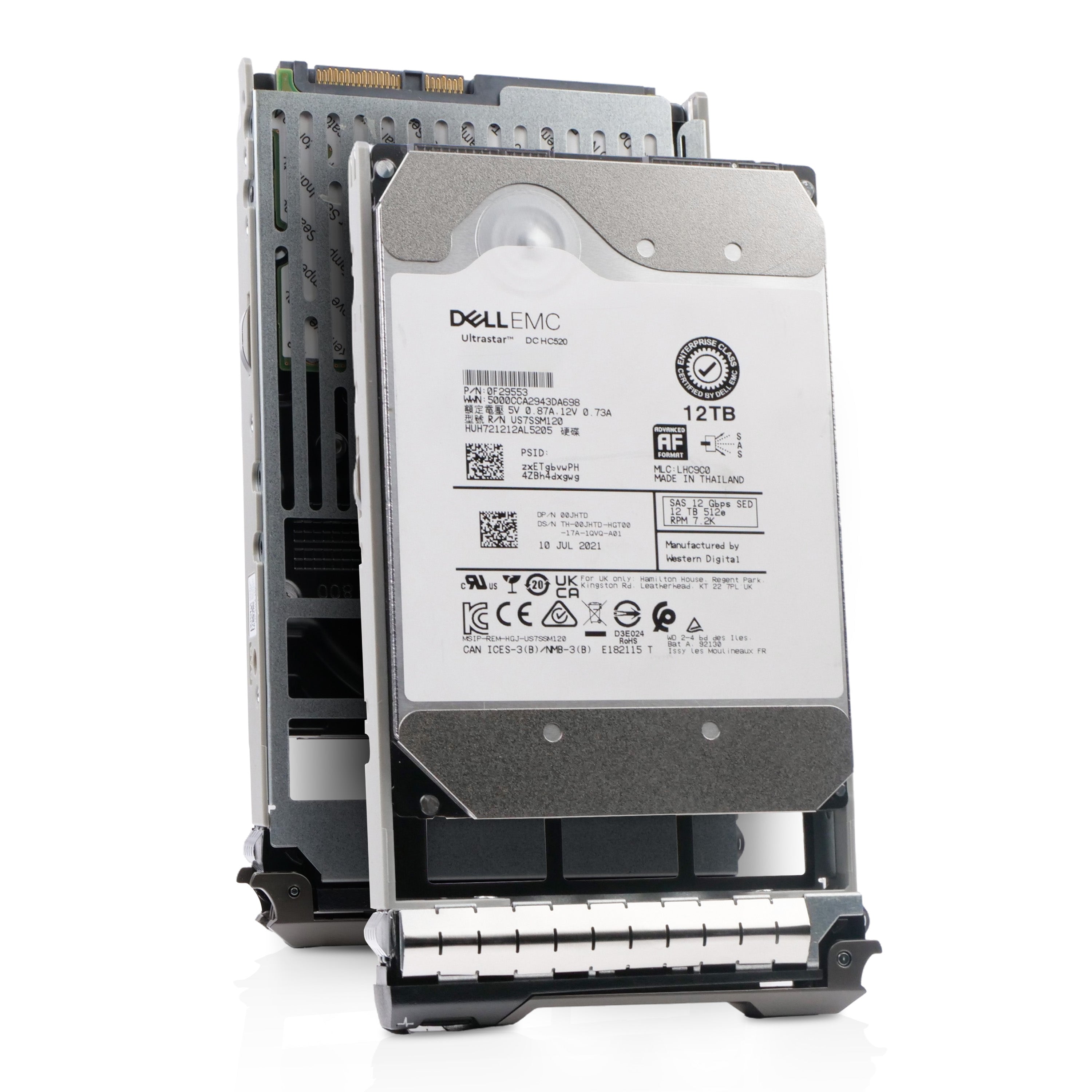 Dell G13 RJ82R 12TB 7.2K RPM SAS 12Gb/s 512e 256MB 3.5in Refurbished HDD