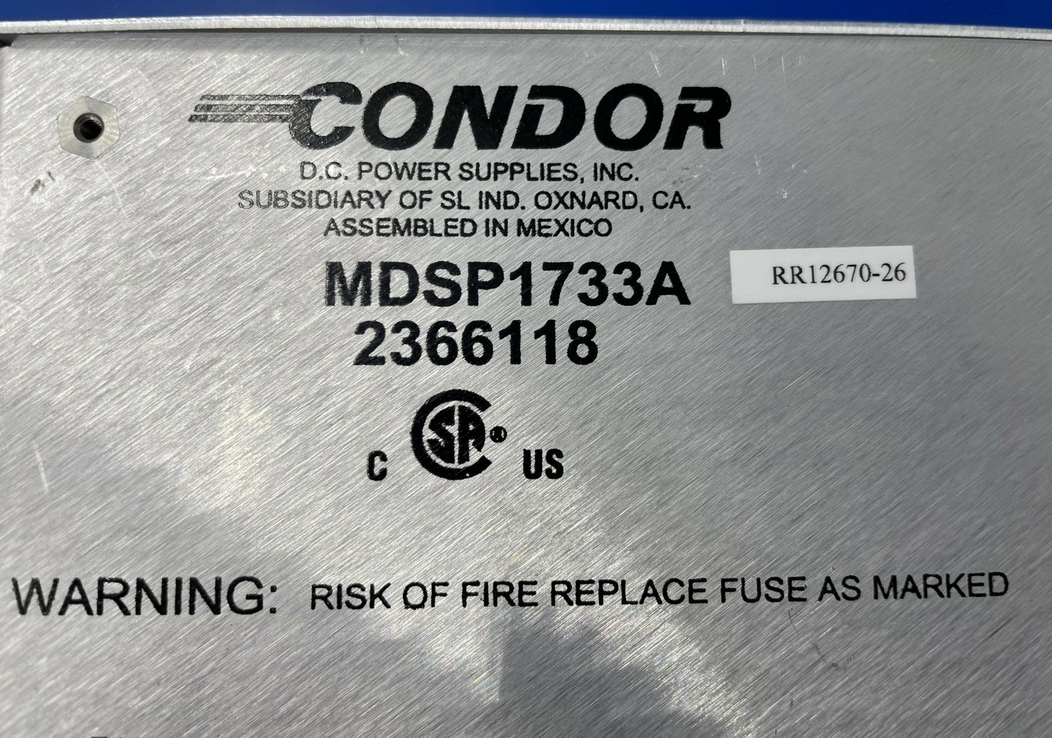 GE MDSP1733A - Condor DC Power Supply for AMX4 X-Ray Angle | Alo Tech Solutions
