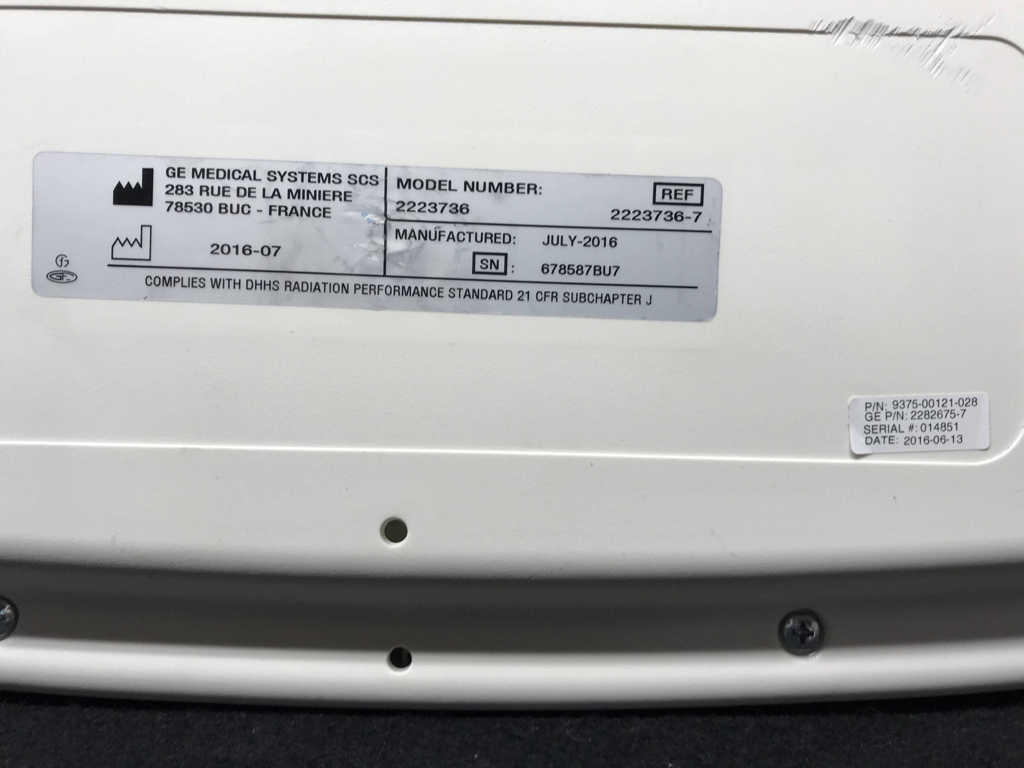 Control Console (2223736-7/2282675-7 GE