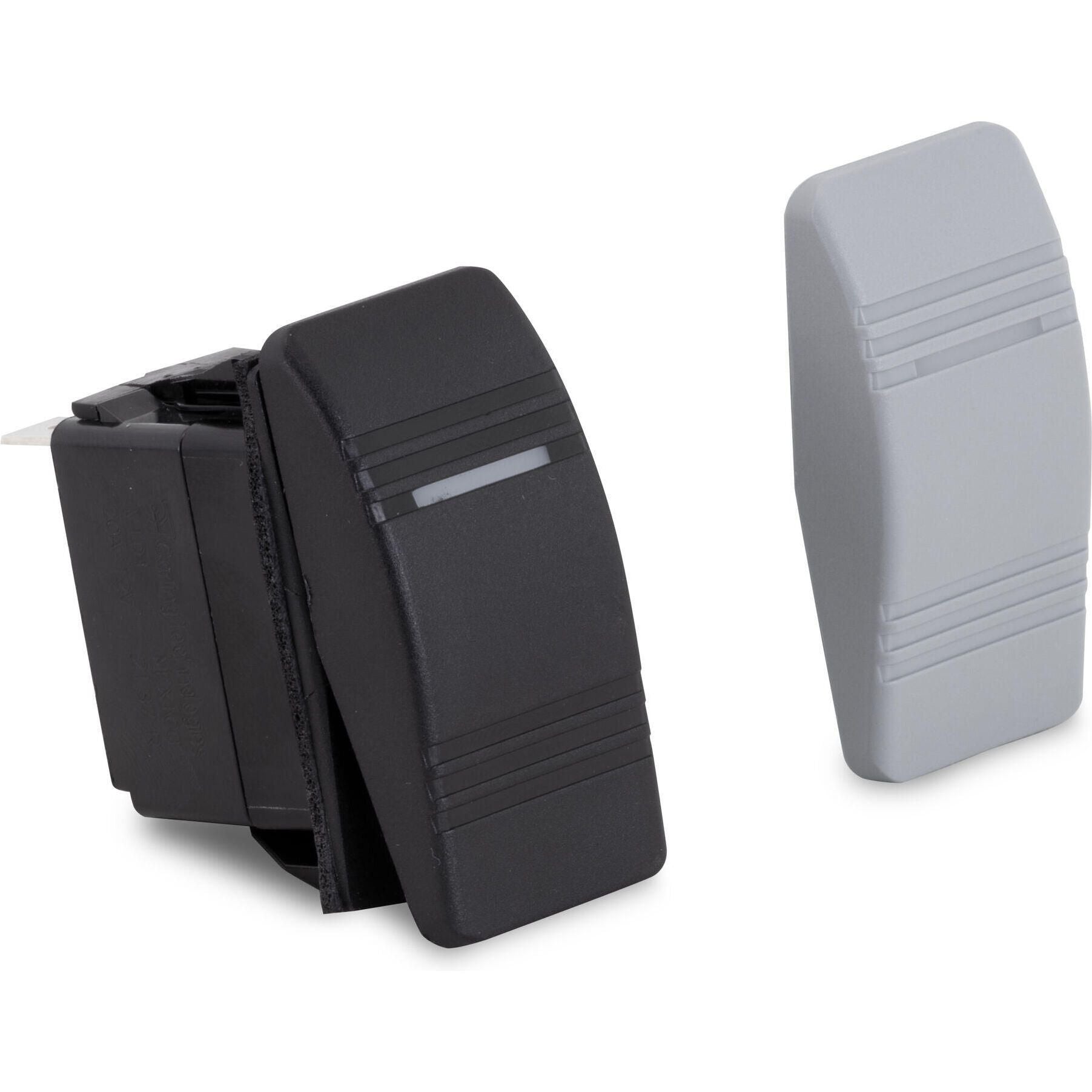 Sierra RK19700TP Contura III Illuminated Weather Resistant Rocker Switch, On/Off, Gray & Black