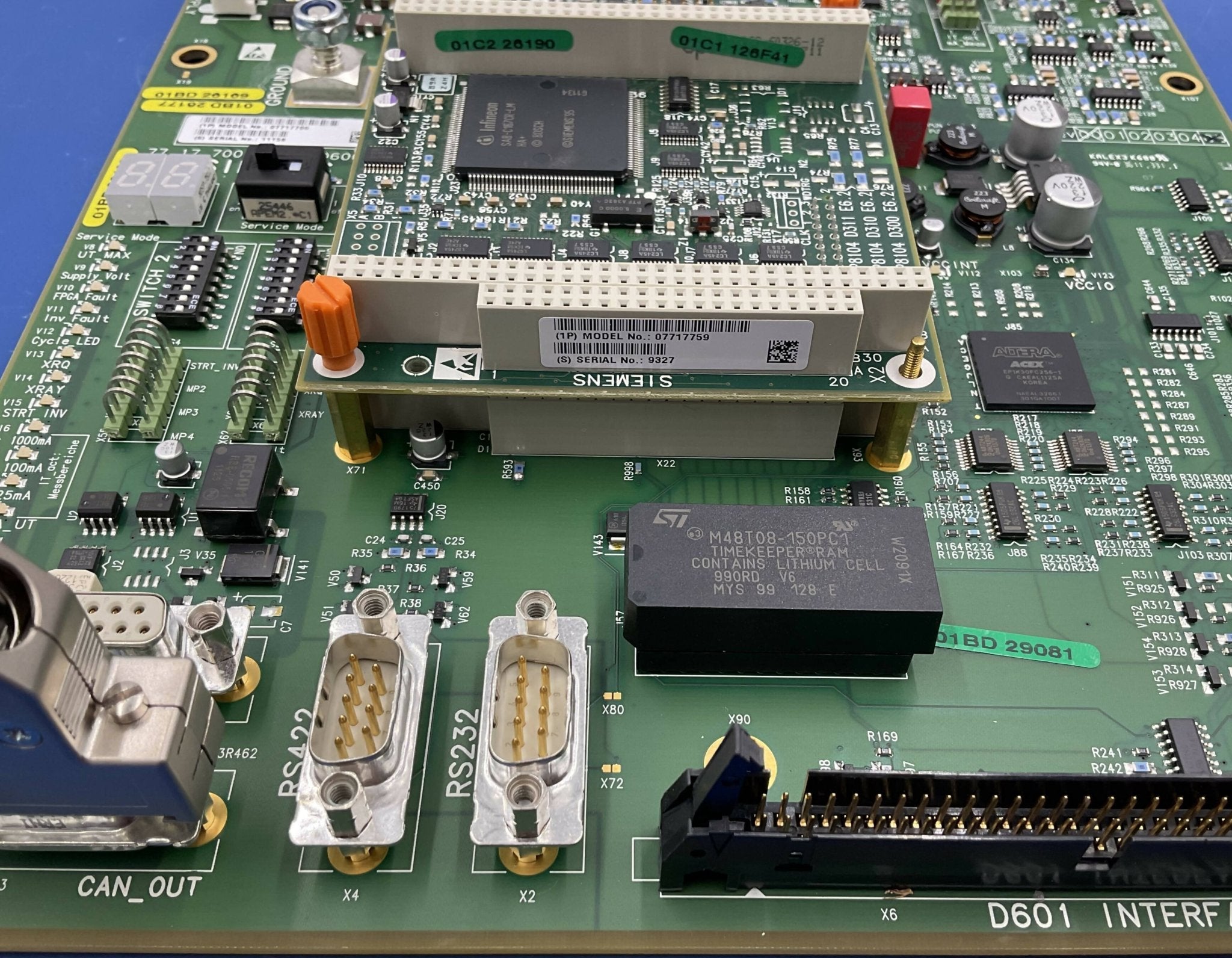Siemens 7717700 - D600 Board PCB X-Ray Control Side View | Alo Tech Solutions