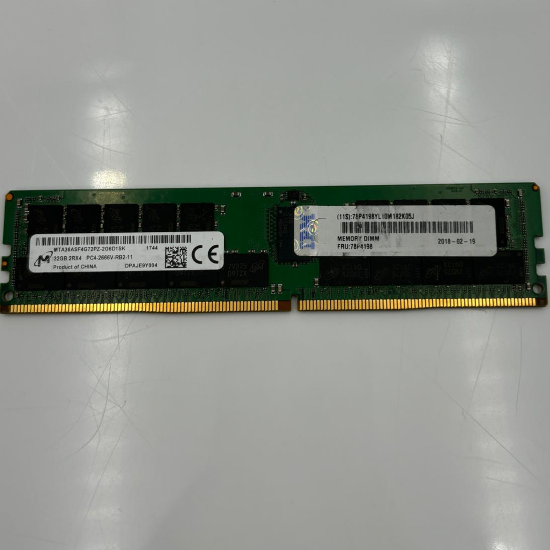 Micron 78P4198 32GB DDR4-3200 RDIMM - Side View | Alo Tech Solutions
