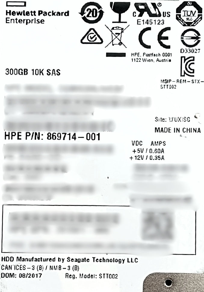 Dell 01MVTT 4TB SAS 3.5" 12G HDD