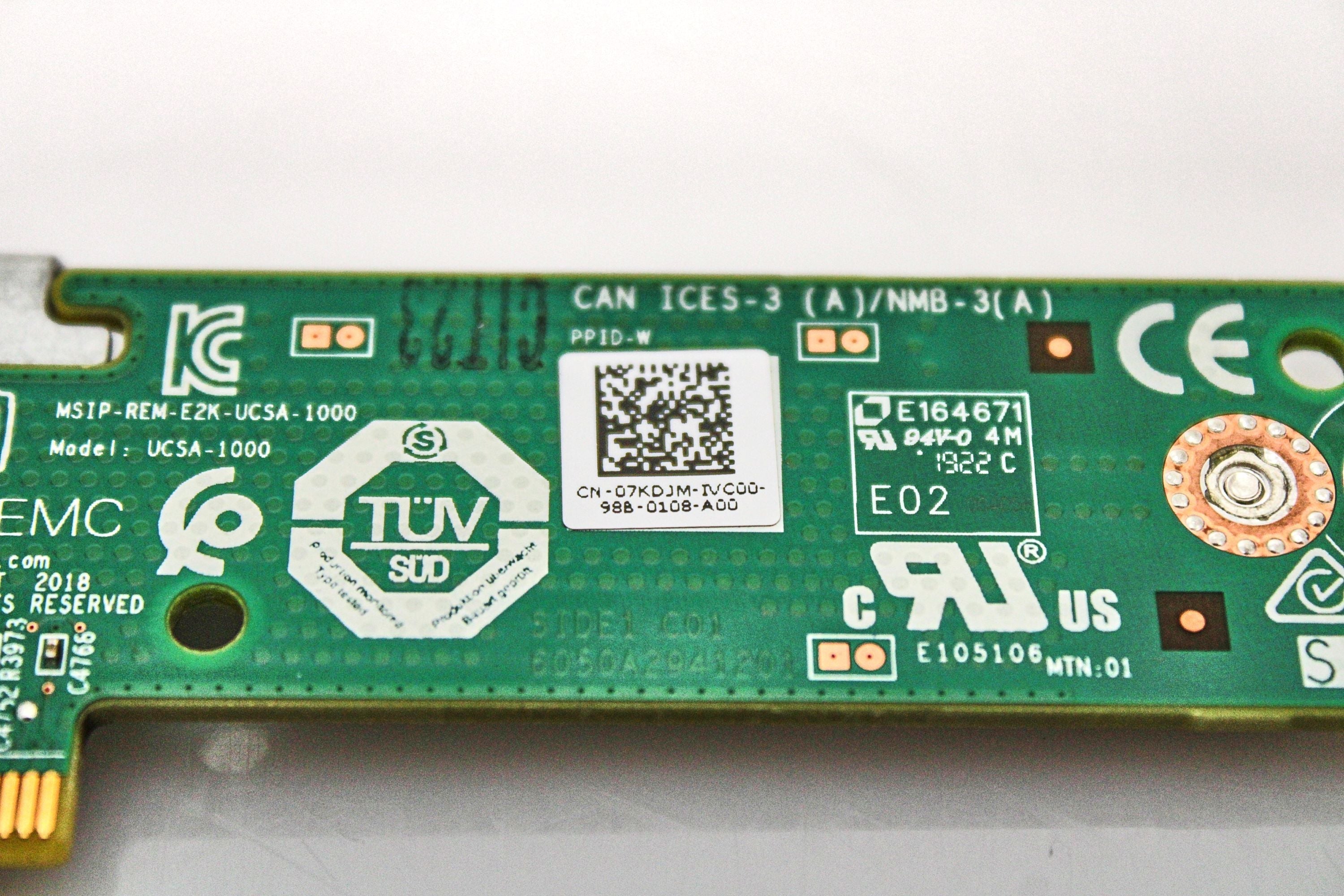 Dell 7KDJM Boss Boot Card M.2 M640/FC640 BOSS-S1 Boot Optimized Server