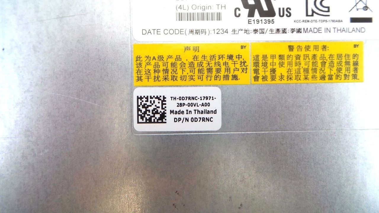 Dell 0D7RNC PowerVault MD3860F 1755W Switching Power Supply