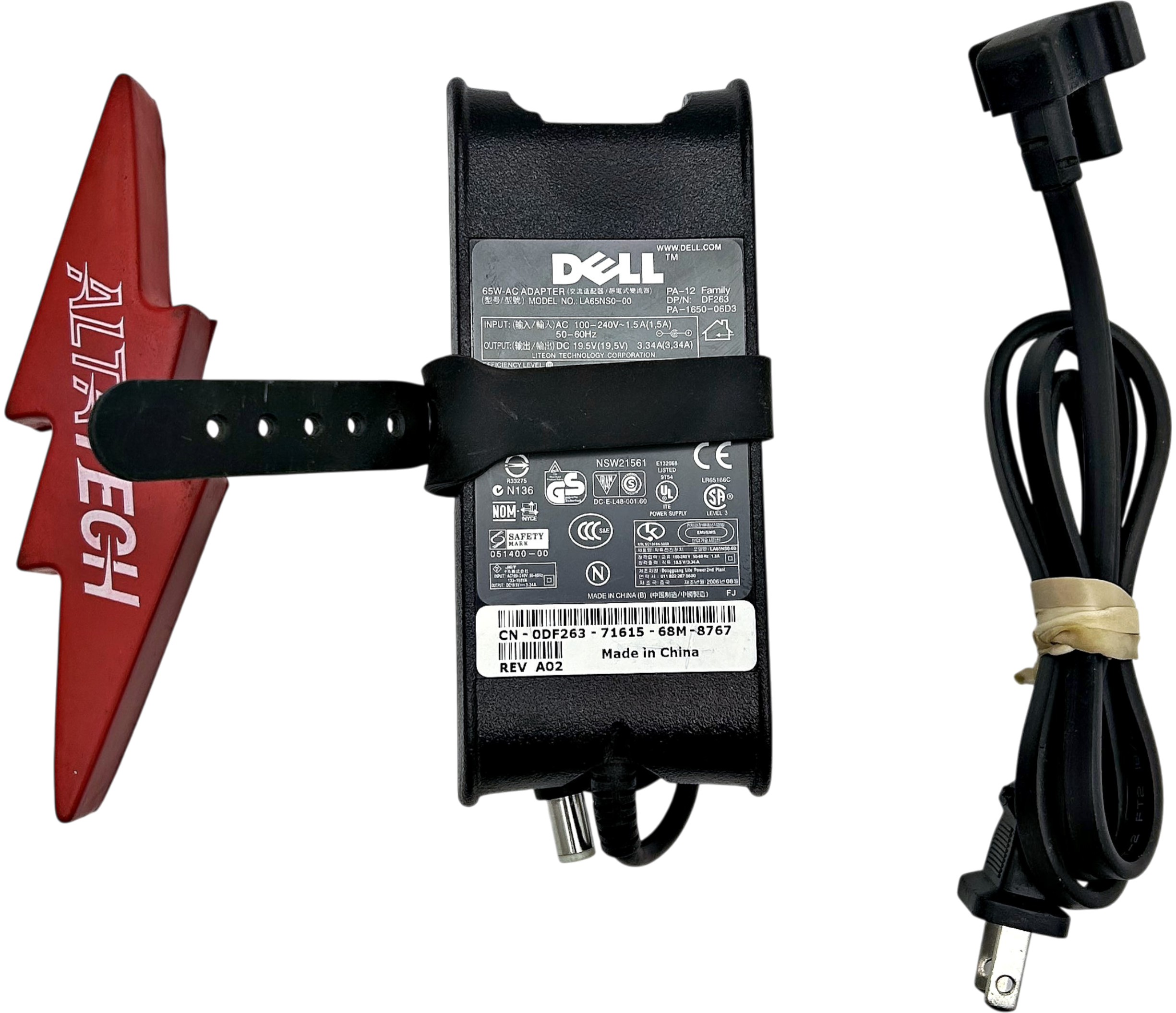 Dell DF263 65W AC ADAPTER 19.5V 3.34A PA-12 OS