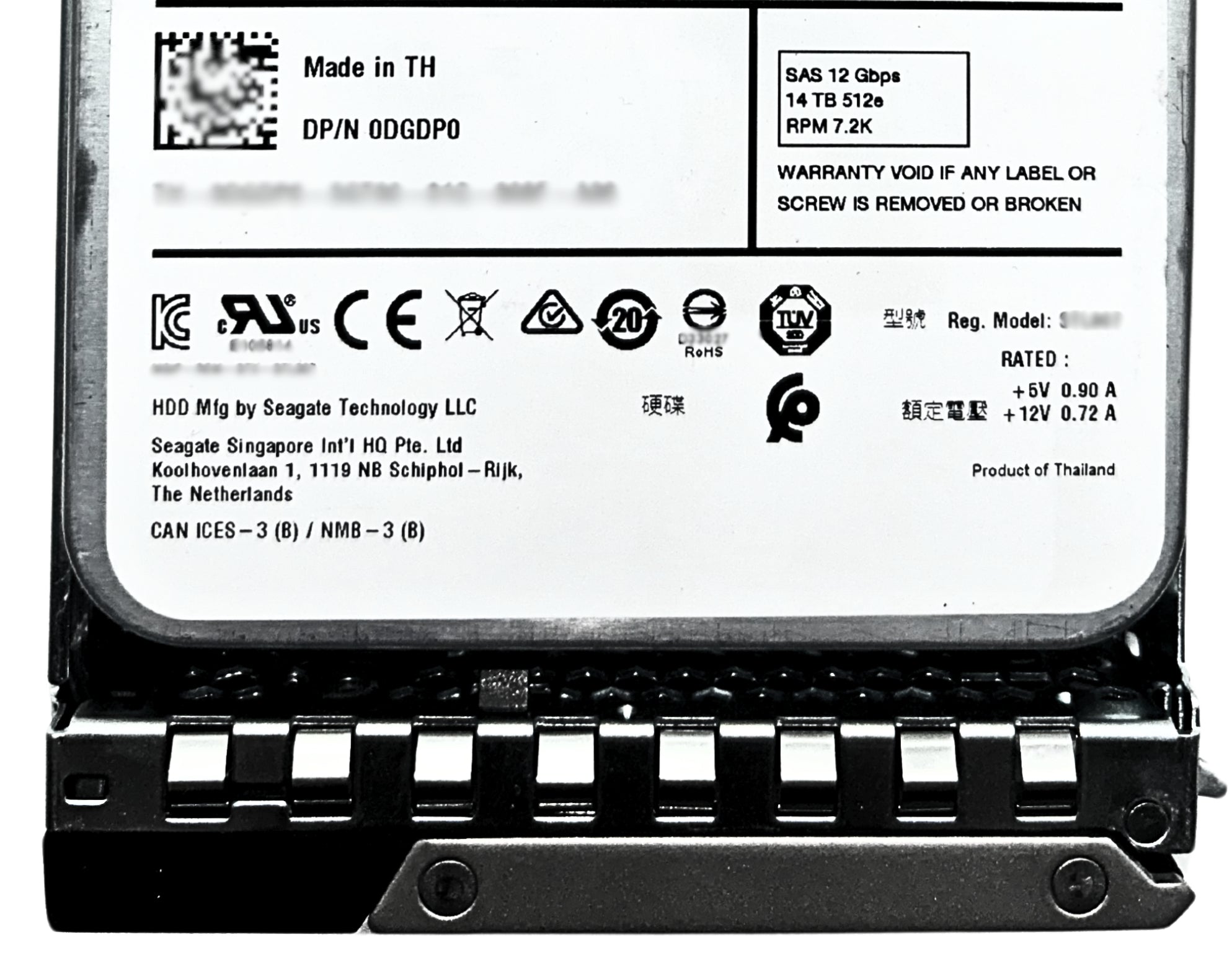 Dell DGDP0 14TB 7.2K SAS 3.5 12G ST14000NM016