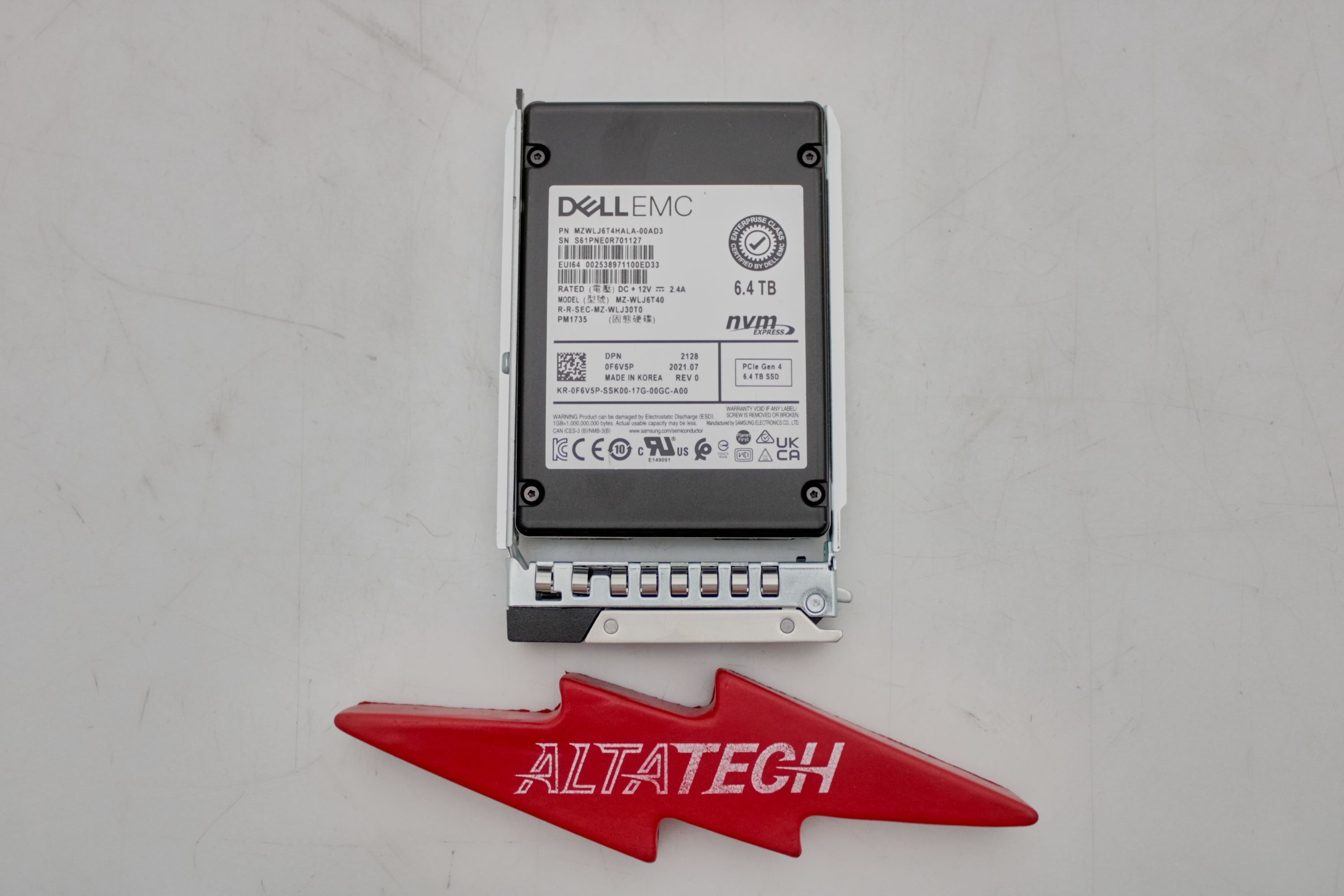 Dell F6V5P 6.4TB SSD 2.5 MU PCI-E NVME PM1735