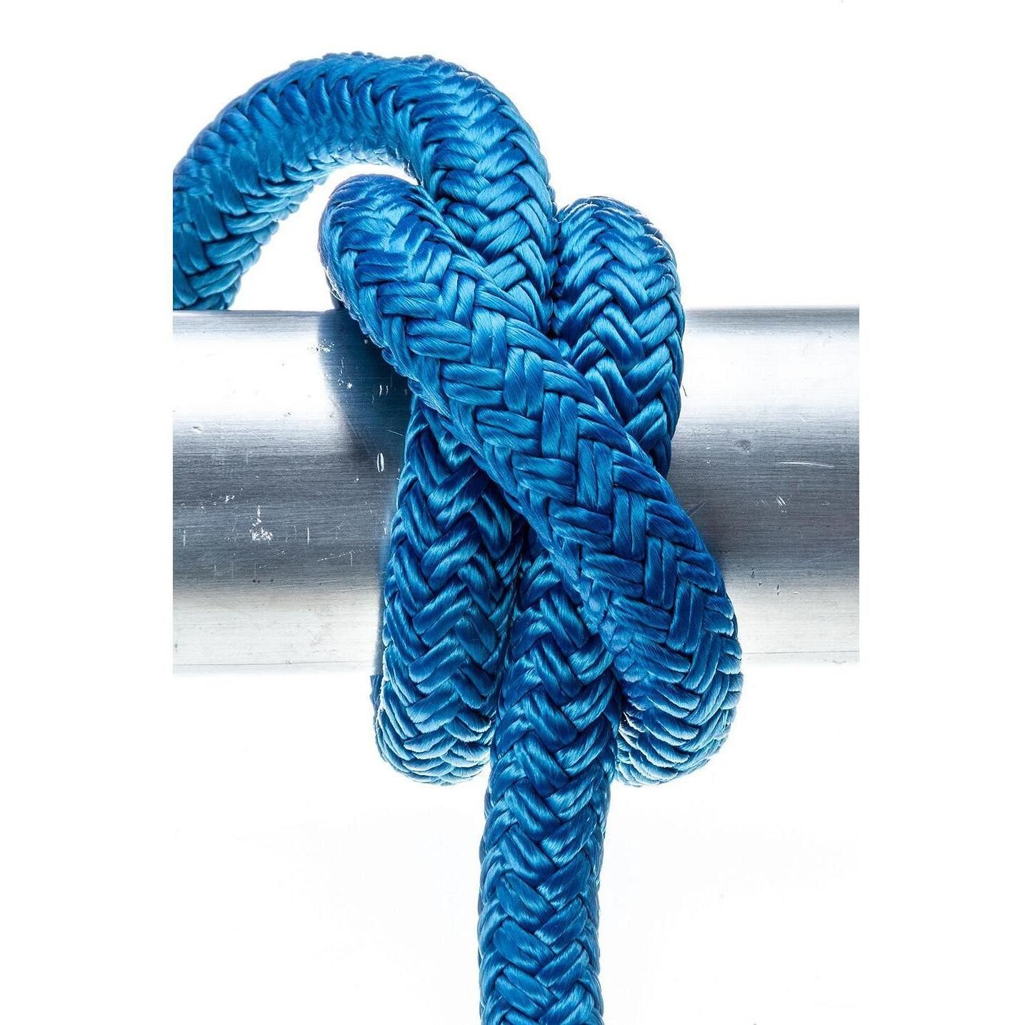 Seachoice Double-Braid Nylon Dock Line w/ Eye Splice, Pre-Shrunk, Heat Stabilized, 1/2 In. X 20 Ft., Blue