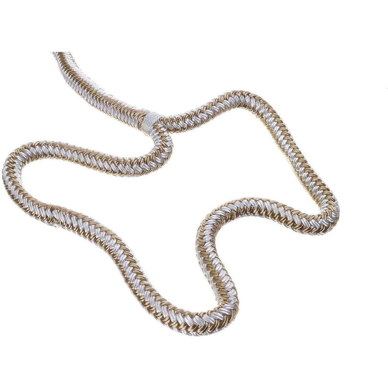 Seachoice Double-Braid Nylon Dock Line w/ Eye Splice, Pre-Shrunk, Heat Stabilized, 1/2 In. X 25 Ft., Gold White