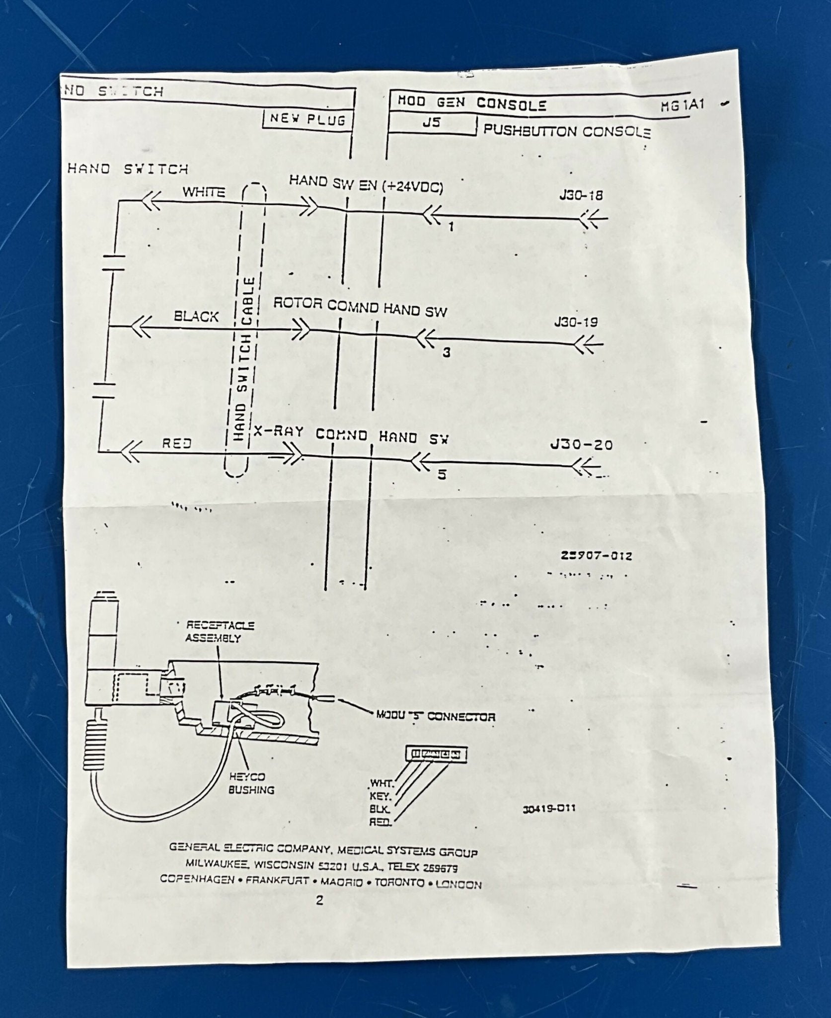 EXPOSURE HANDSWITCH KIT (46-210216G1) GE