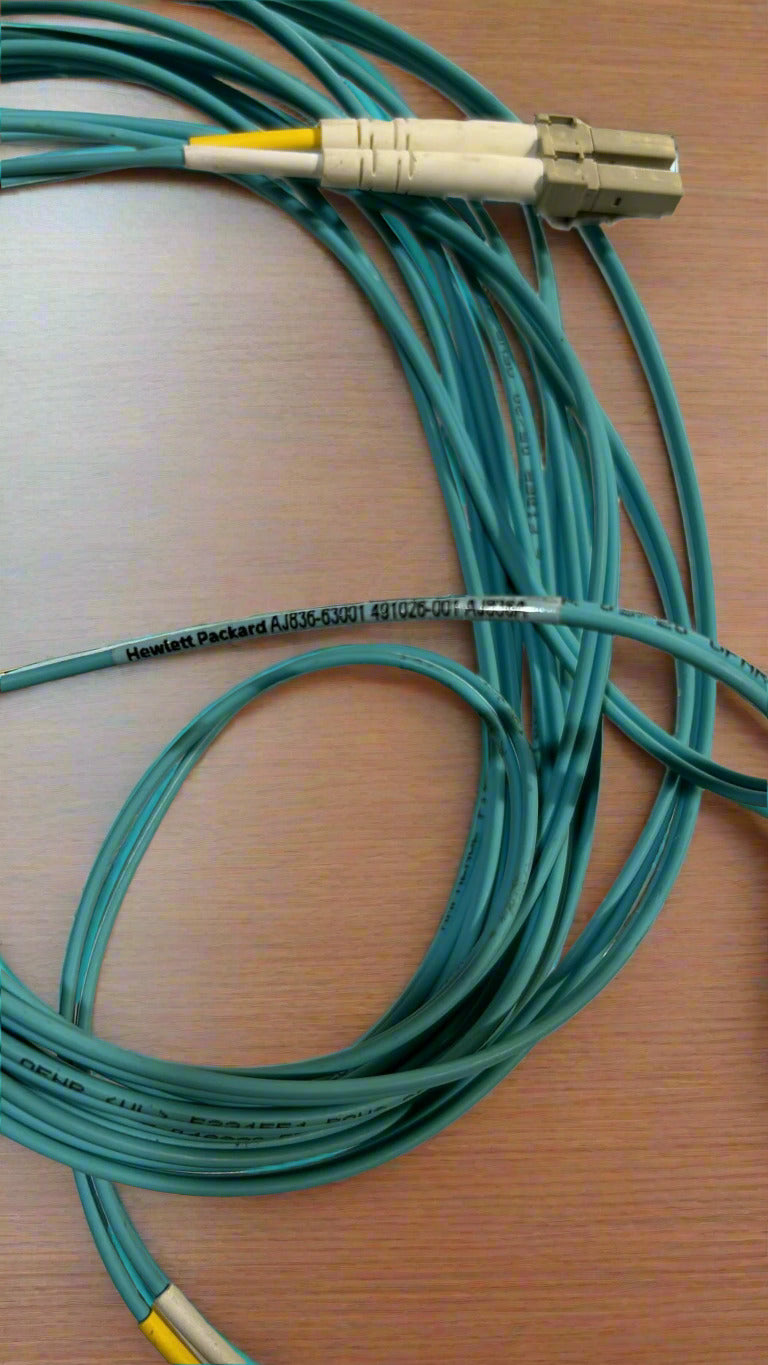 HPE AJ836A LC to LC Multimode OM3 Fiber Cable 5M | Alo Tech Solutions