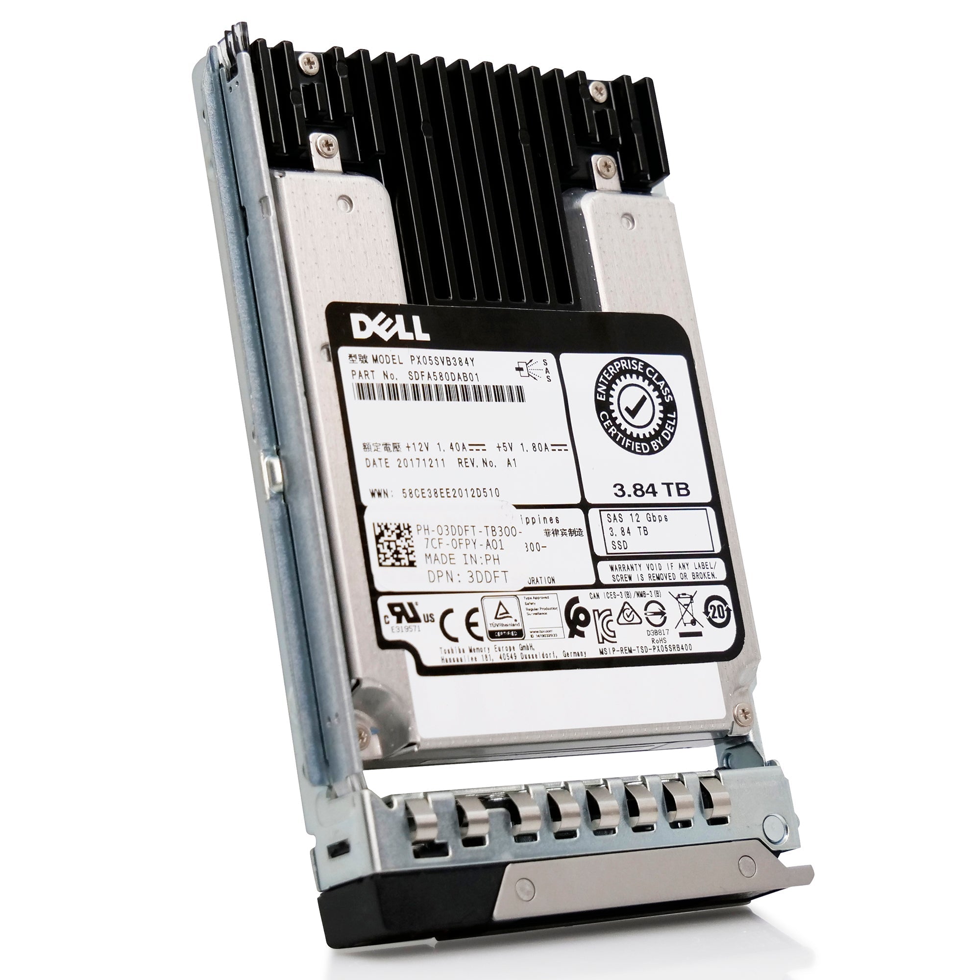 Dell G14 03DDFT 3.84TB 3 DWPD SAS-3 12Gb/s MLC 2.5in Refurbished SSD