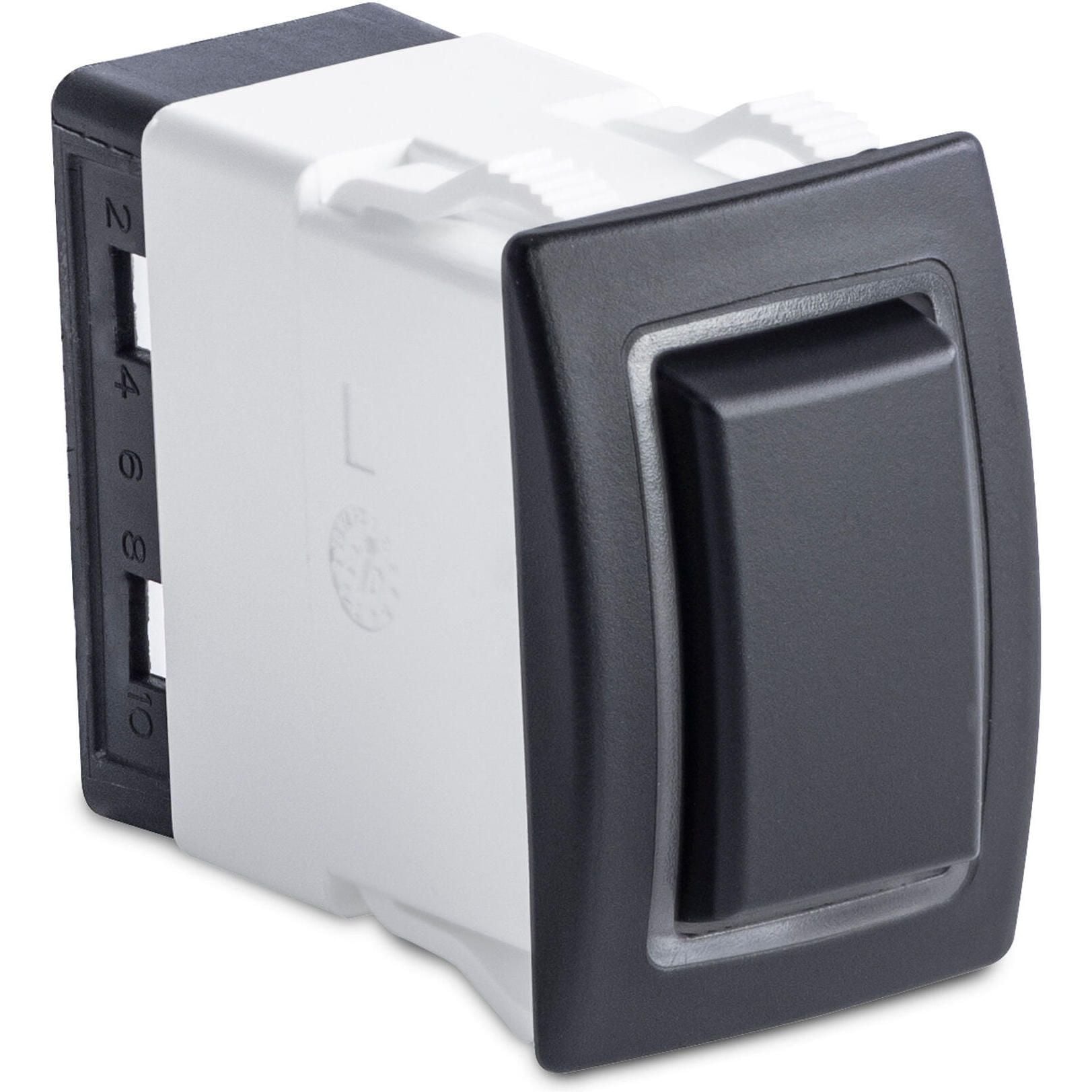 Sierra RK40640G Rocker Switch w/Halo LED Light, ON OFF ON, SPST, Green