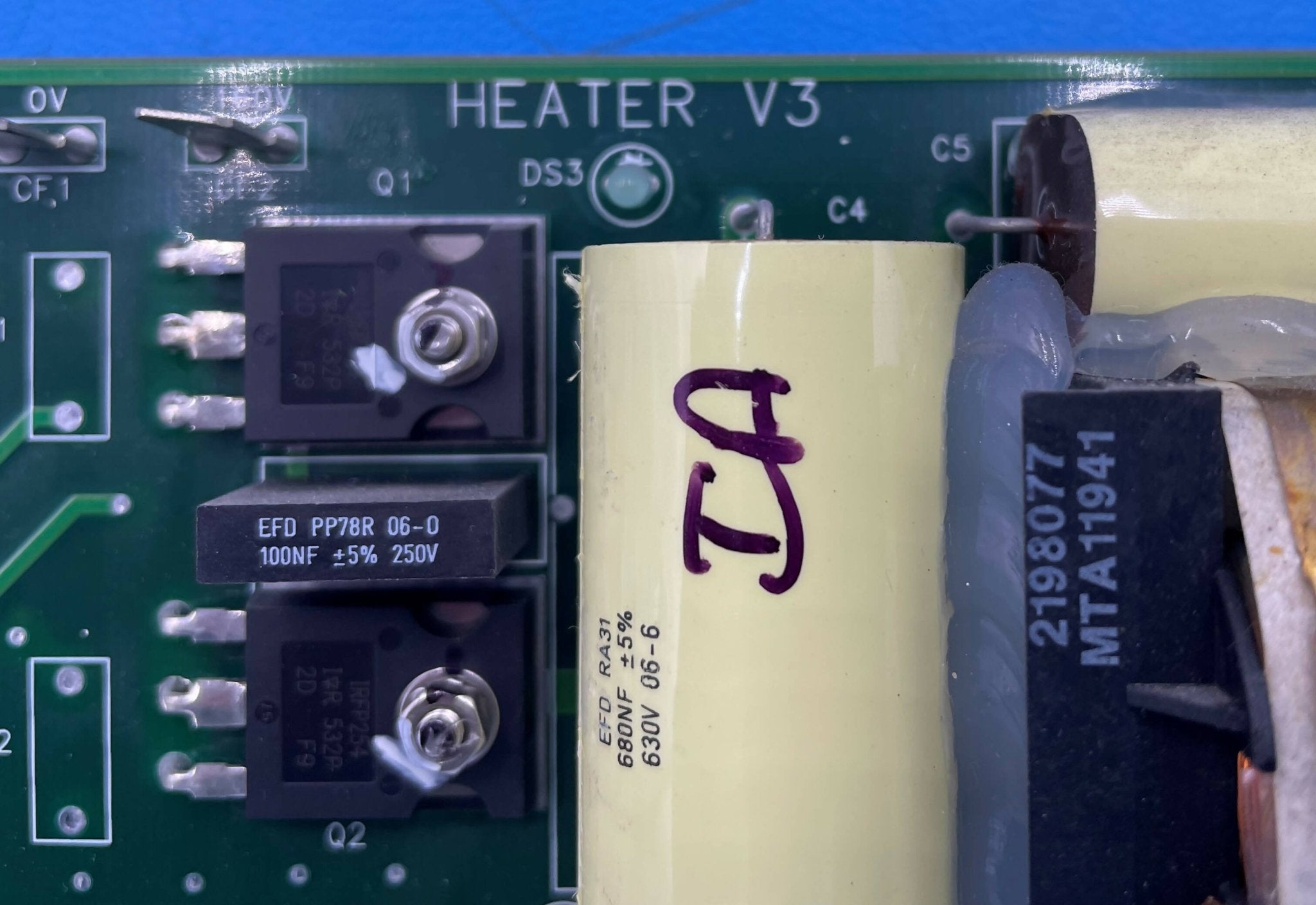 HEATER V3 FILAMENT BOARD (2214604 REV-002 GE