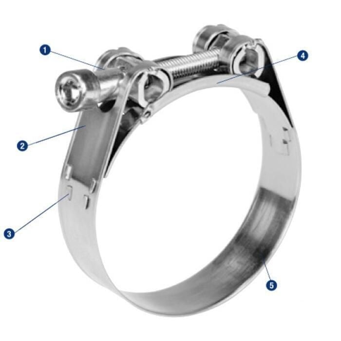 Scandvik 67036 Heavy Duty 316 Stainless Steel GBS Clamp