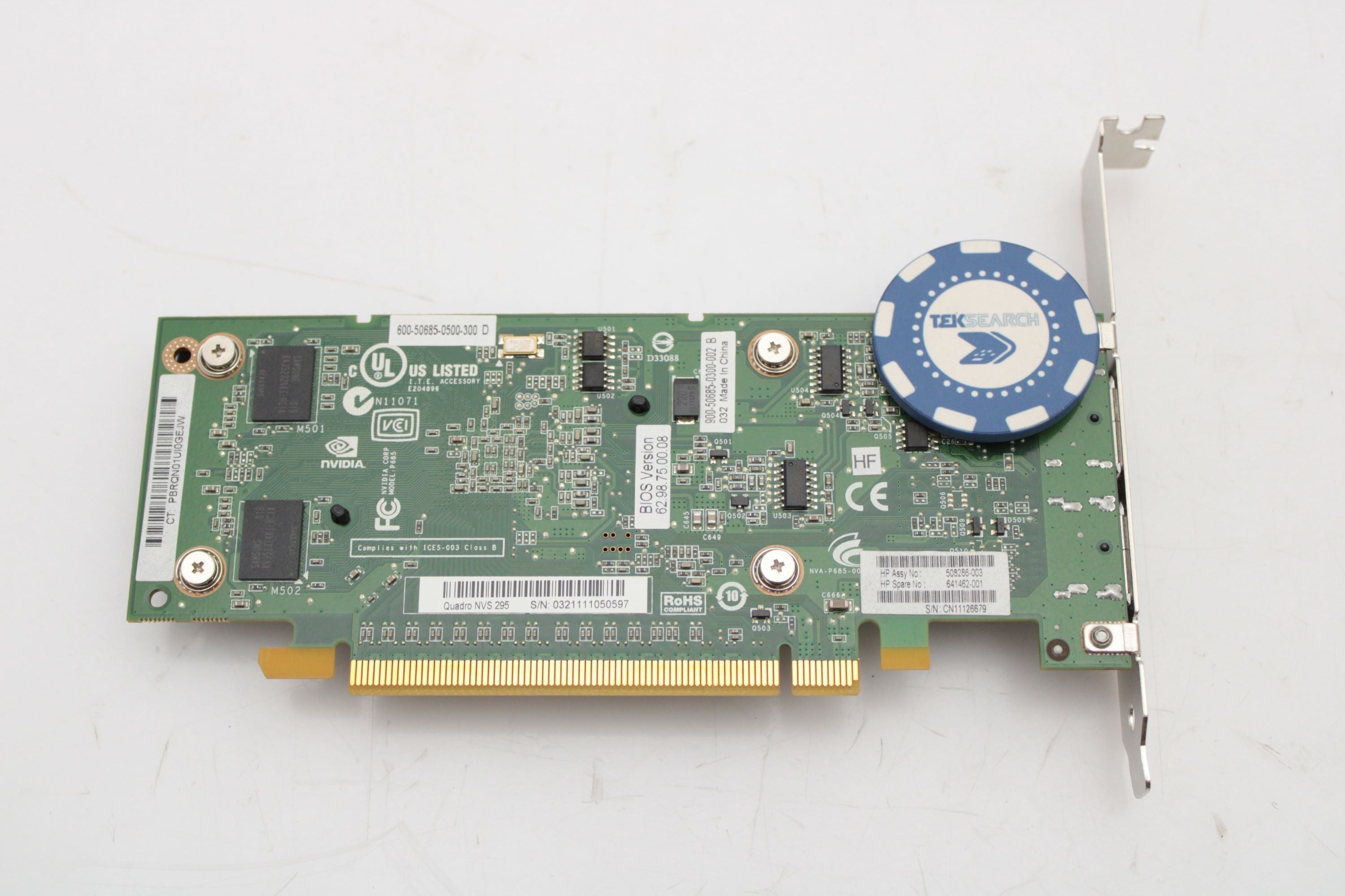 HP 641462-001 NVIDIA QUADRO NVS 295 256MB HH