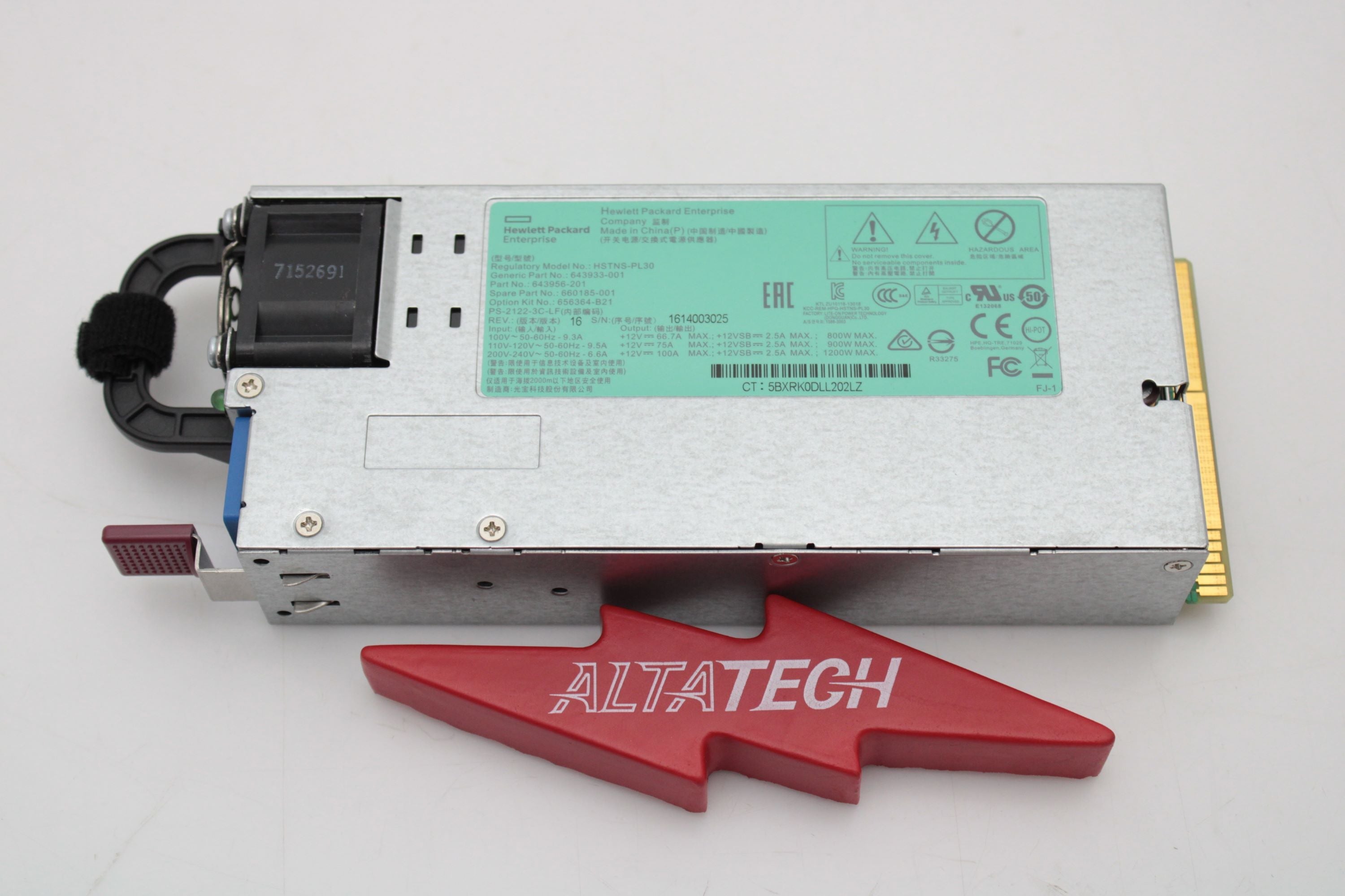 HP 656364-B21 1200W Platinum HE Power Supply