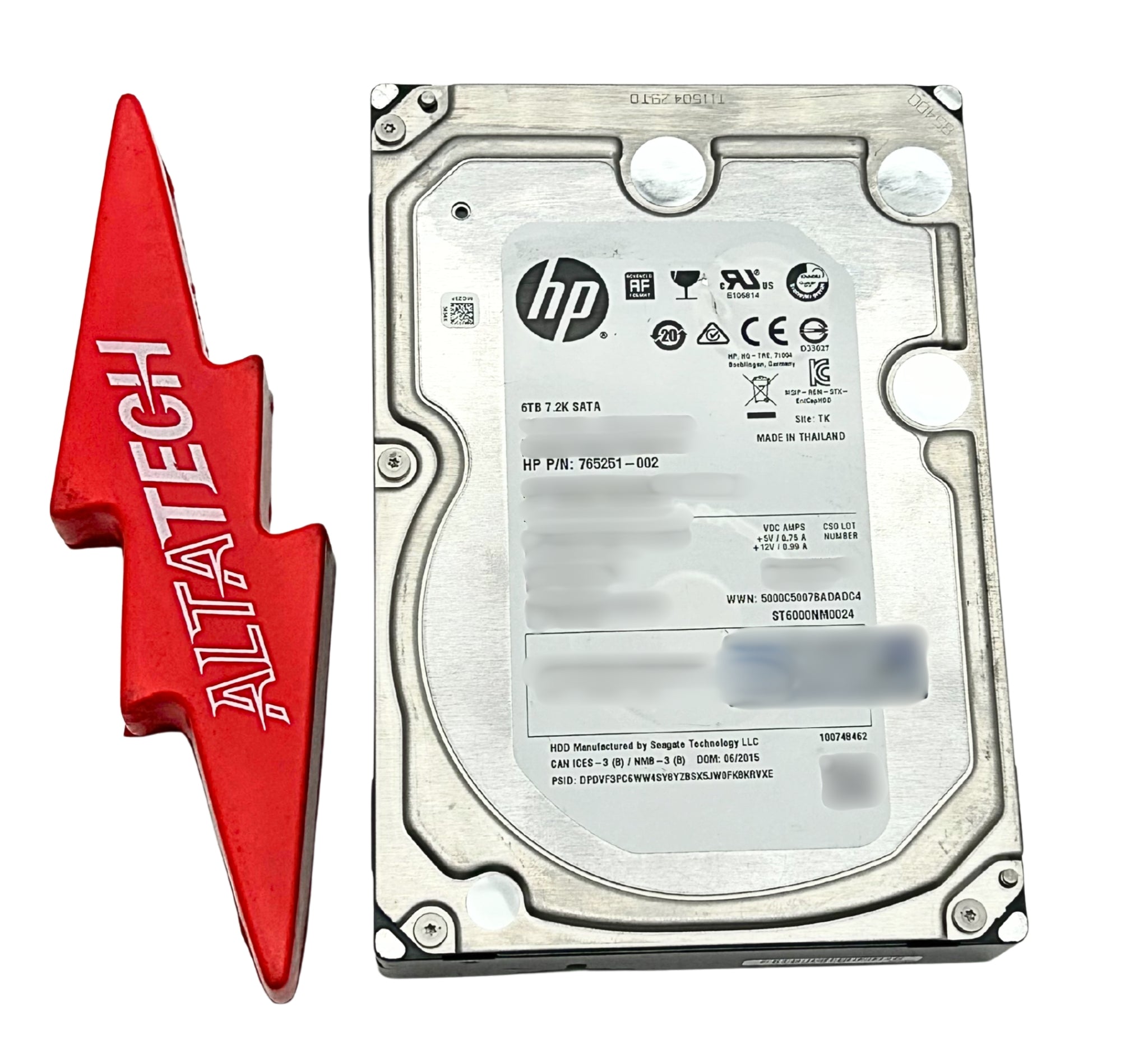 HP 765251-002 6TB SATA 6G 7.2K LFF LP 512E HDD Hard Disk Drive