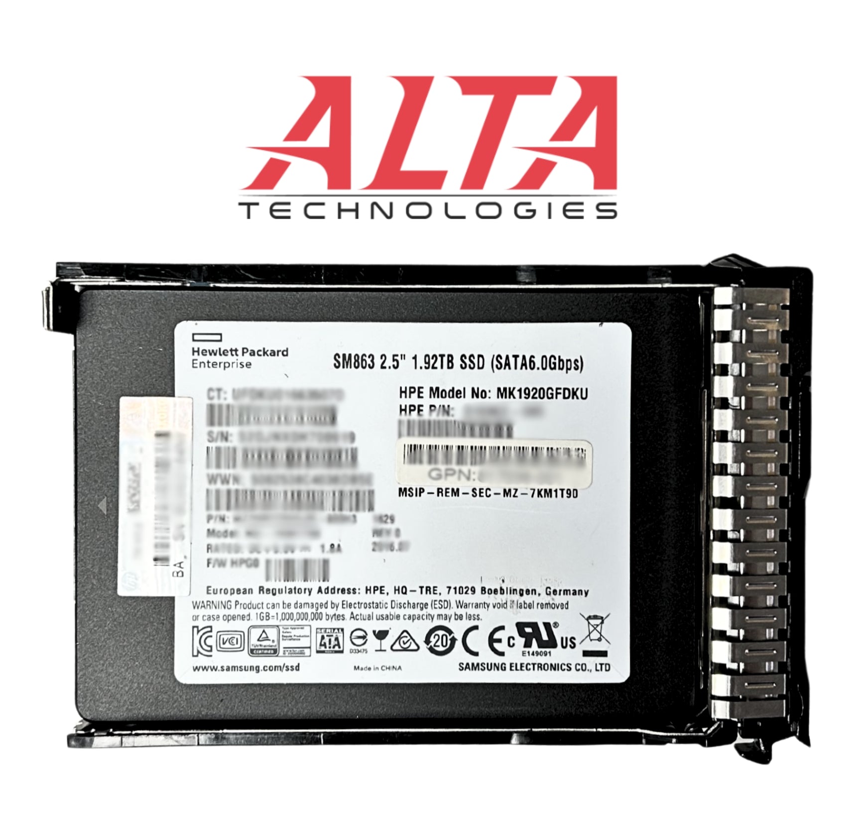 HP 817116-001 1.92TB 6G SATA 2.5 MU DS SC SSD HDD Hard Drive