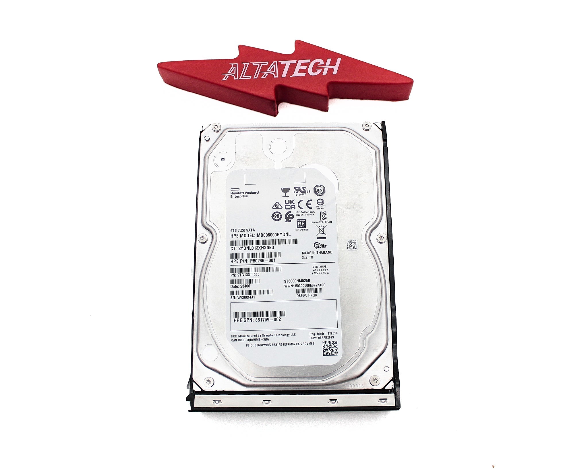 HP 861759-002 6TB SATA 6G 7.2K LFF LP 512e DS HDD