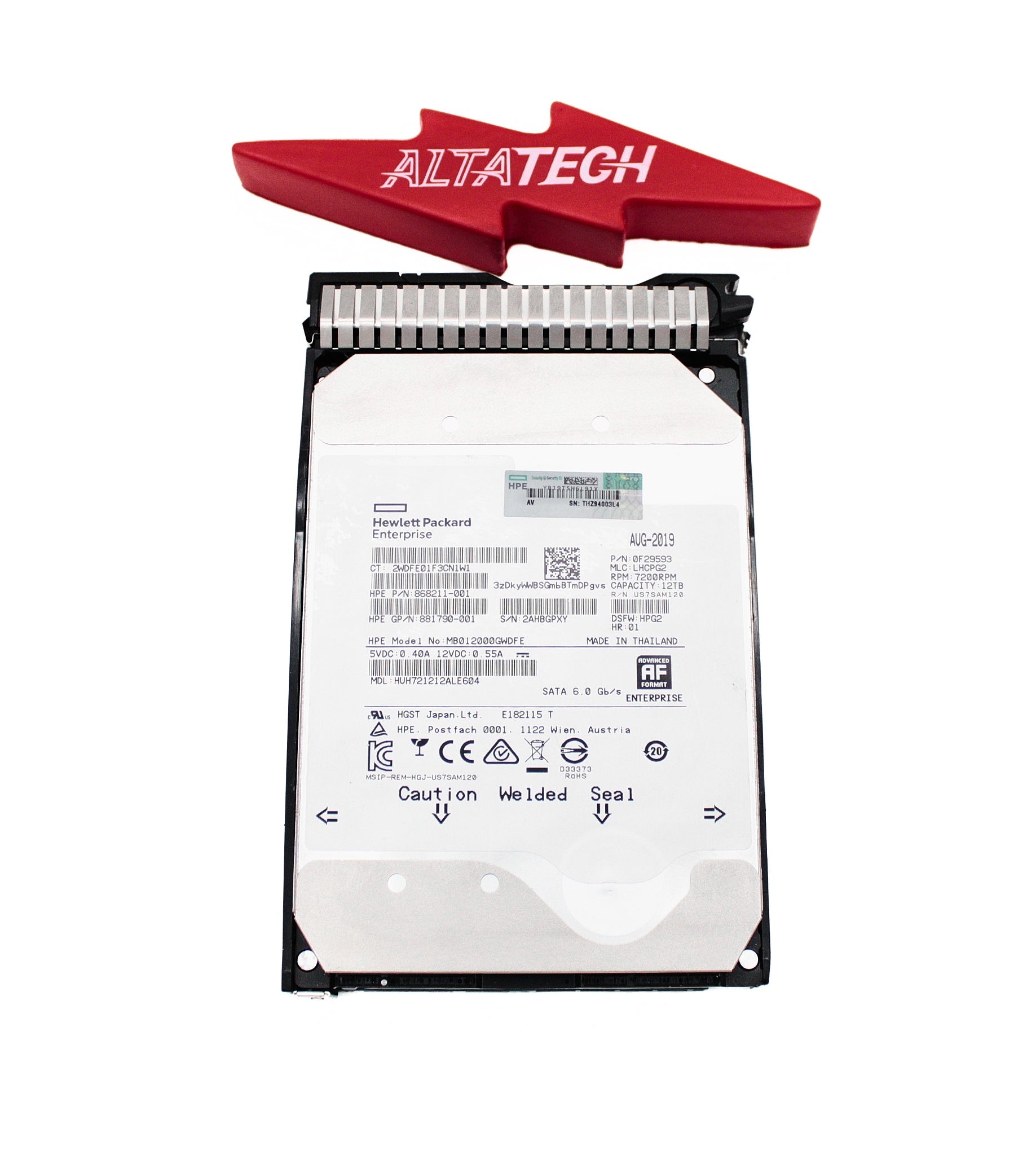 HP 882400-001 12TB 6G 7.2K LFF MDL HE DS SATA HDD