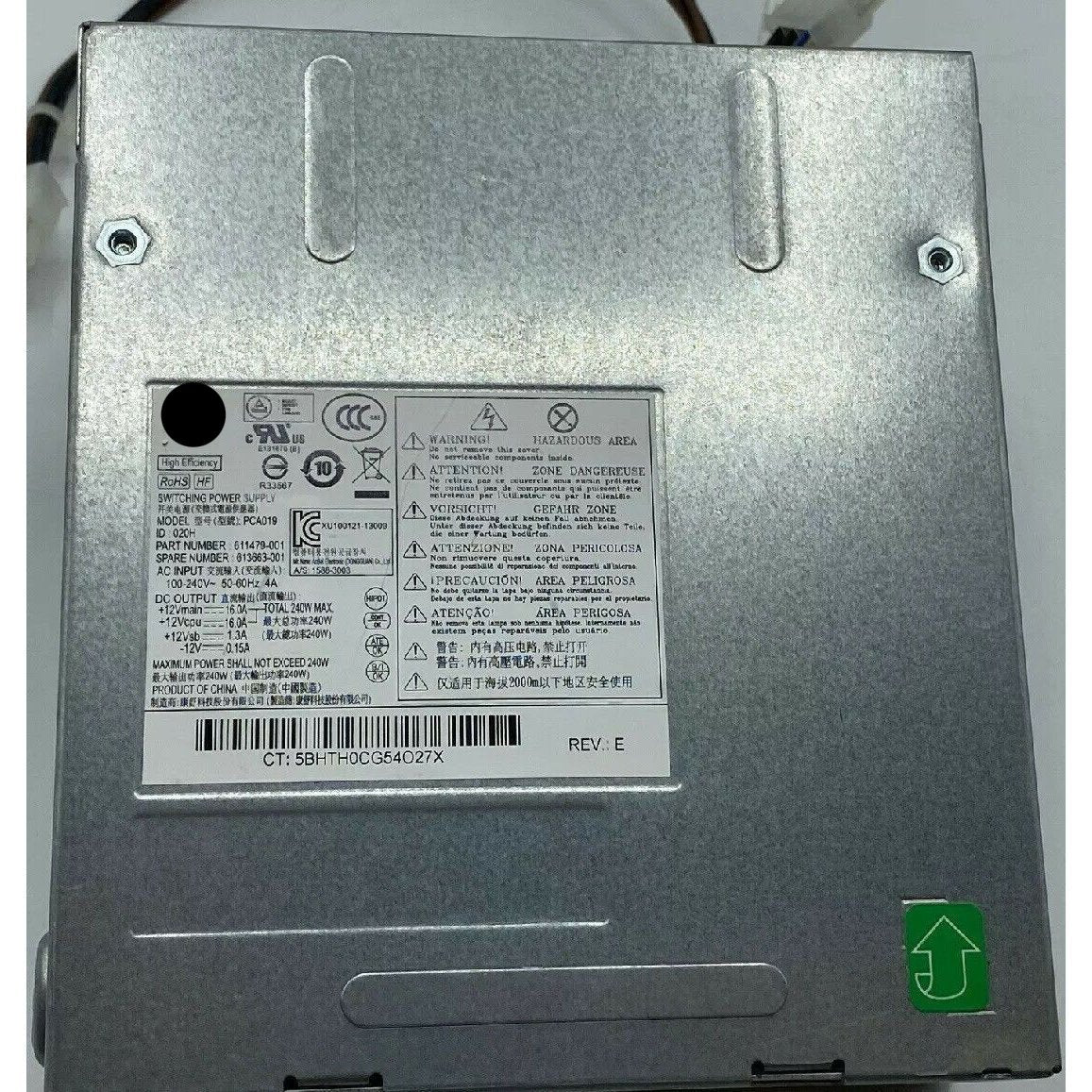 Pro Z200 Z220 4000 4300 SFF 240W Power Supply 613663-001 611479-001 PCA019
