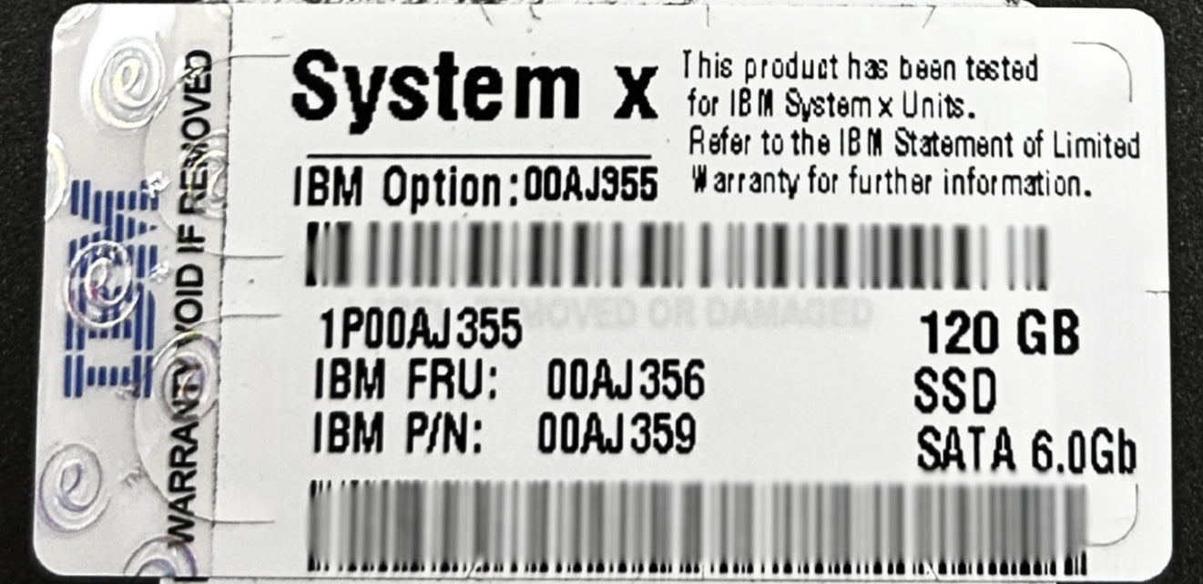 IBM 00AJ356 120GB MLC 2.5" SATA SSD