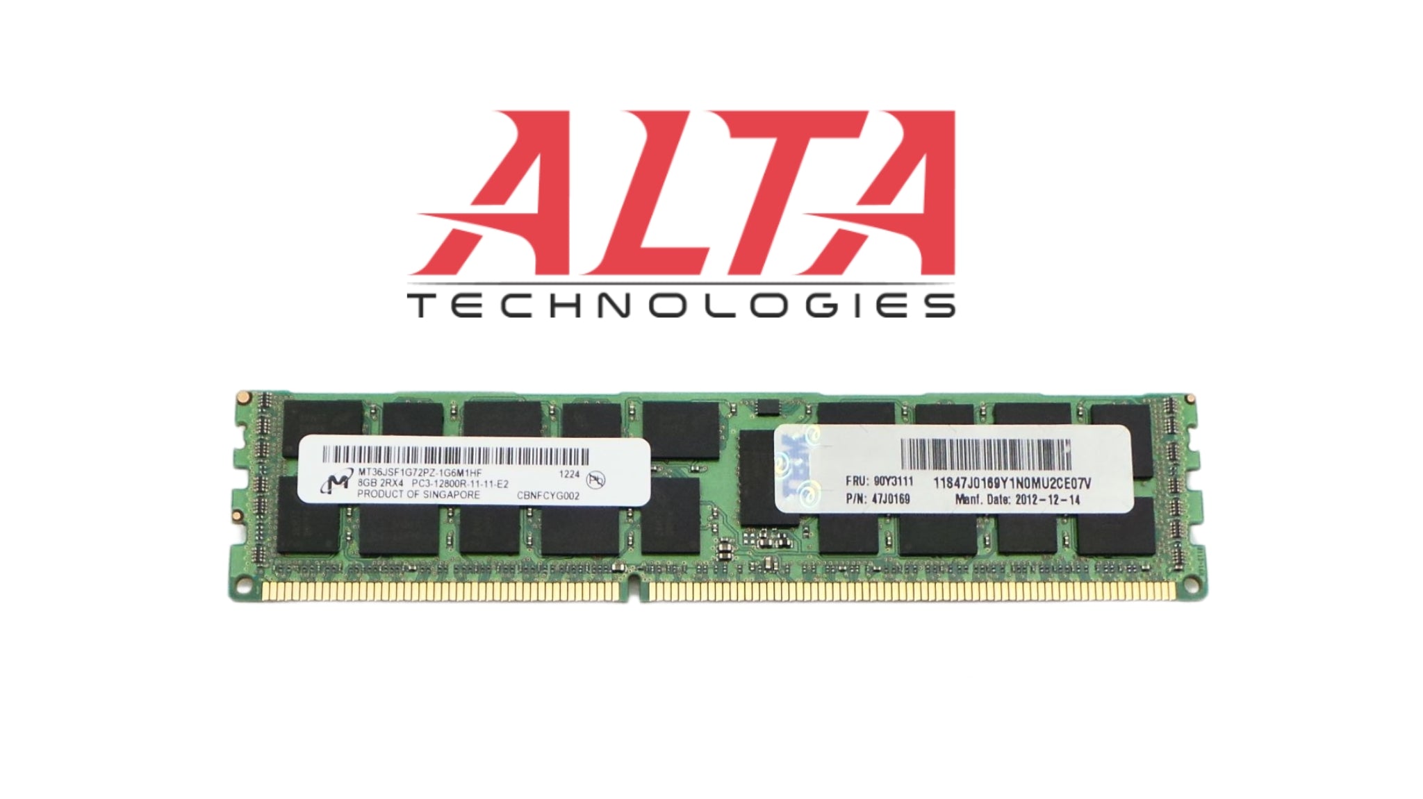IBM 47J0169 8GB PC3-12800R DDR3-1600 2RX4 ECC