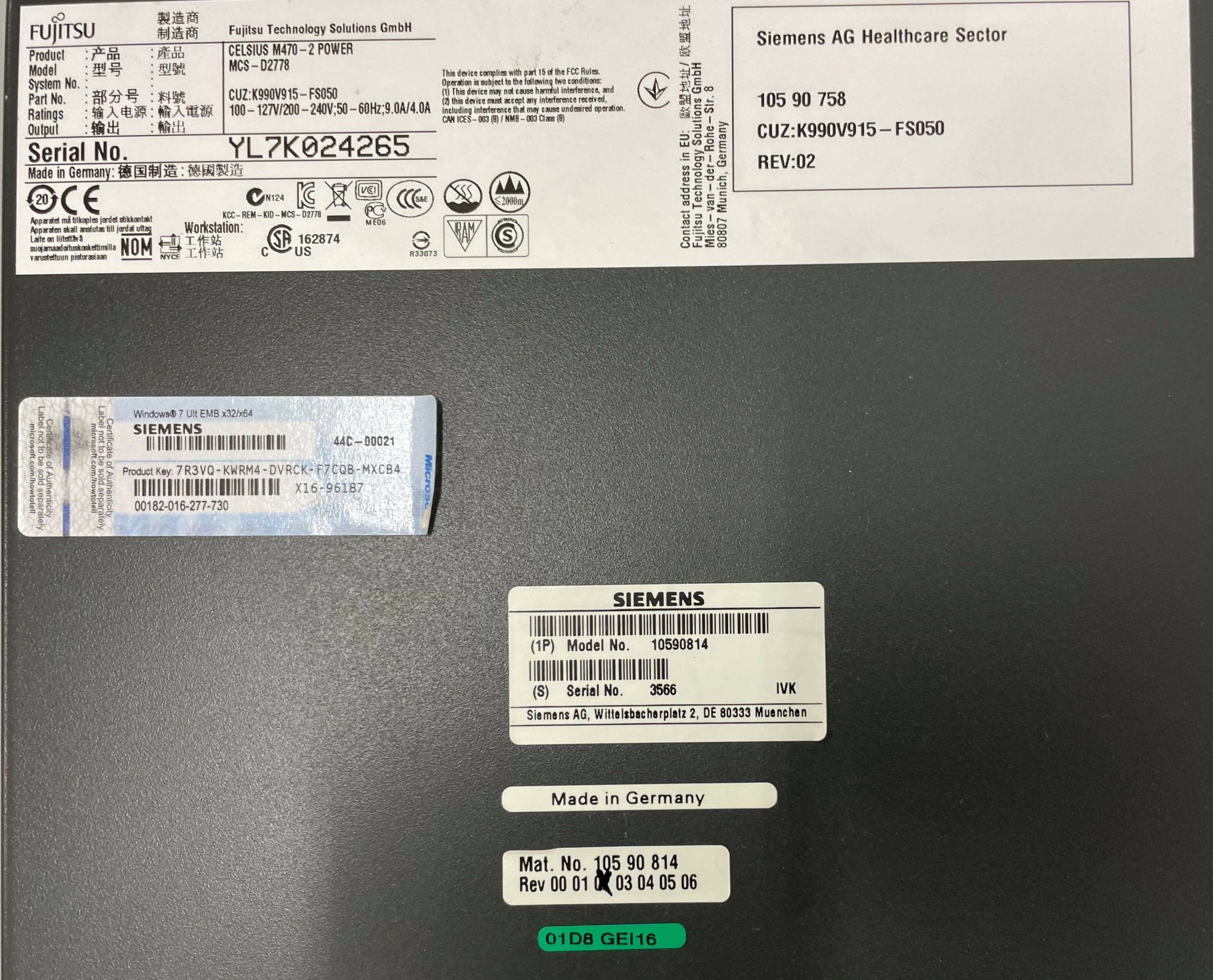 ICS TOWER 11E Celsius M470-2 power (10590814 SIEMENS