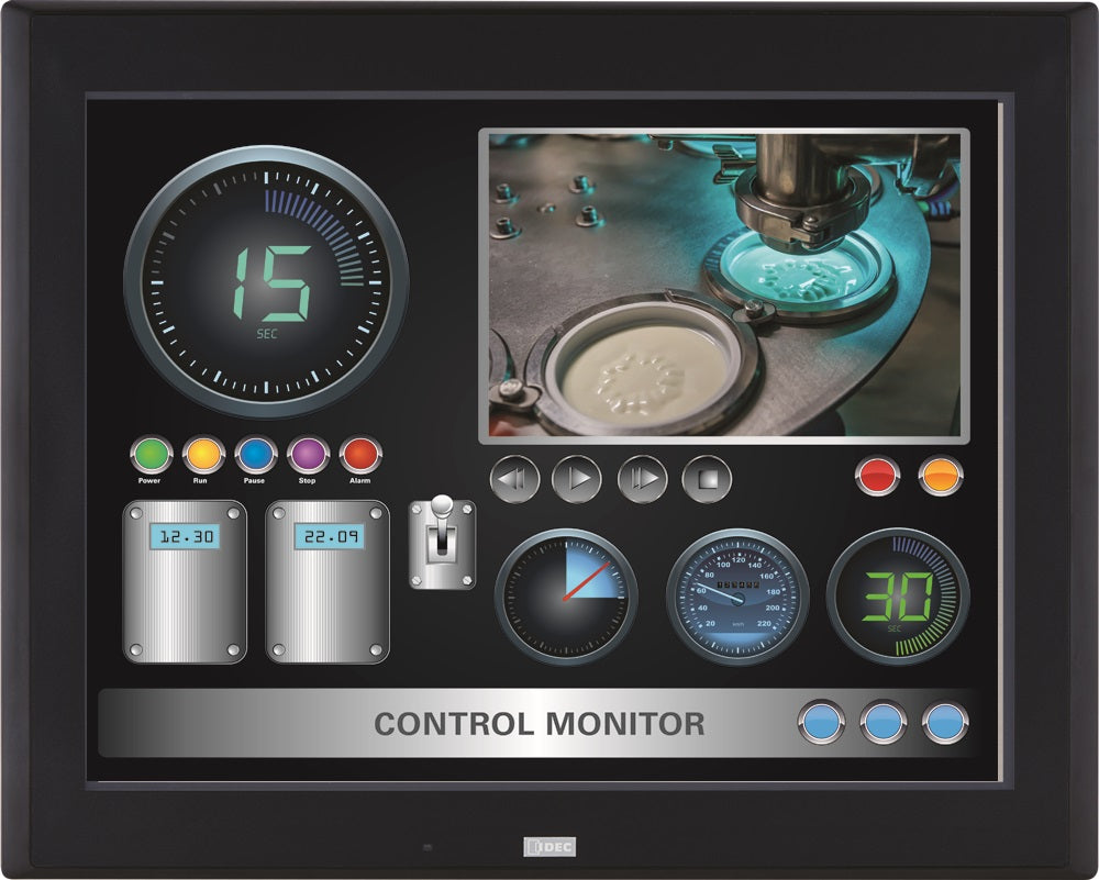 IDEC | 8. in TFT Touchscreen Black Bezel 1024x768 800 cd/m2 | HG3G-V8XT22MF-B