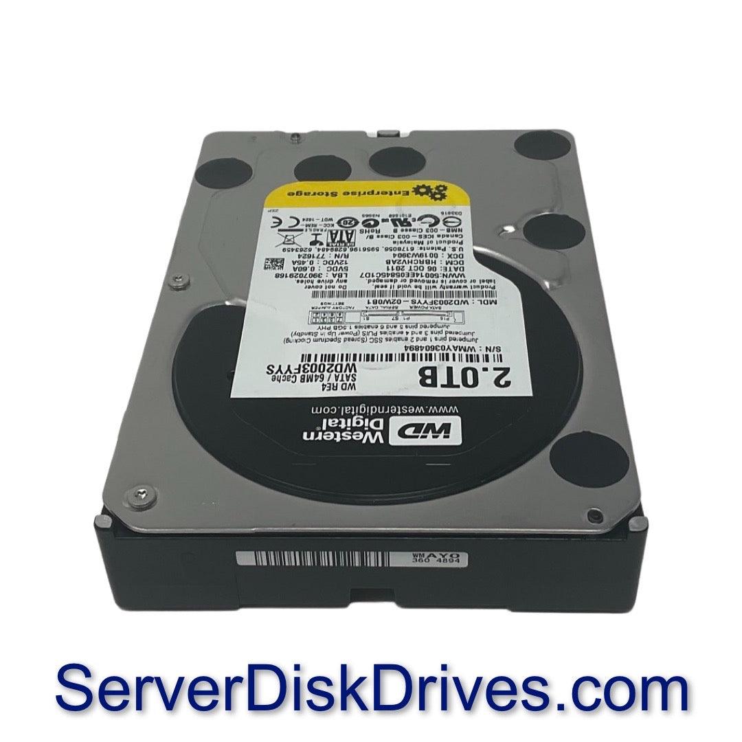 WD2003FYYS Western Digital 2TB 7.2K 3Gb/s 64MB 3.5" SATA Hard Drive