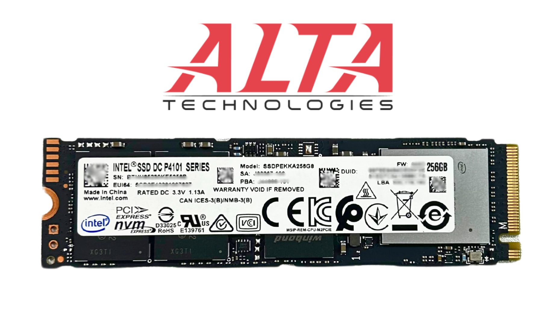 Intel SSDPEKKA256G8 256GB SSD NVME M.2 INTEL DC P4101