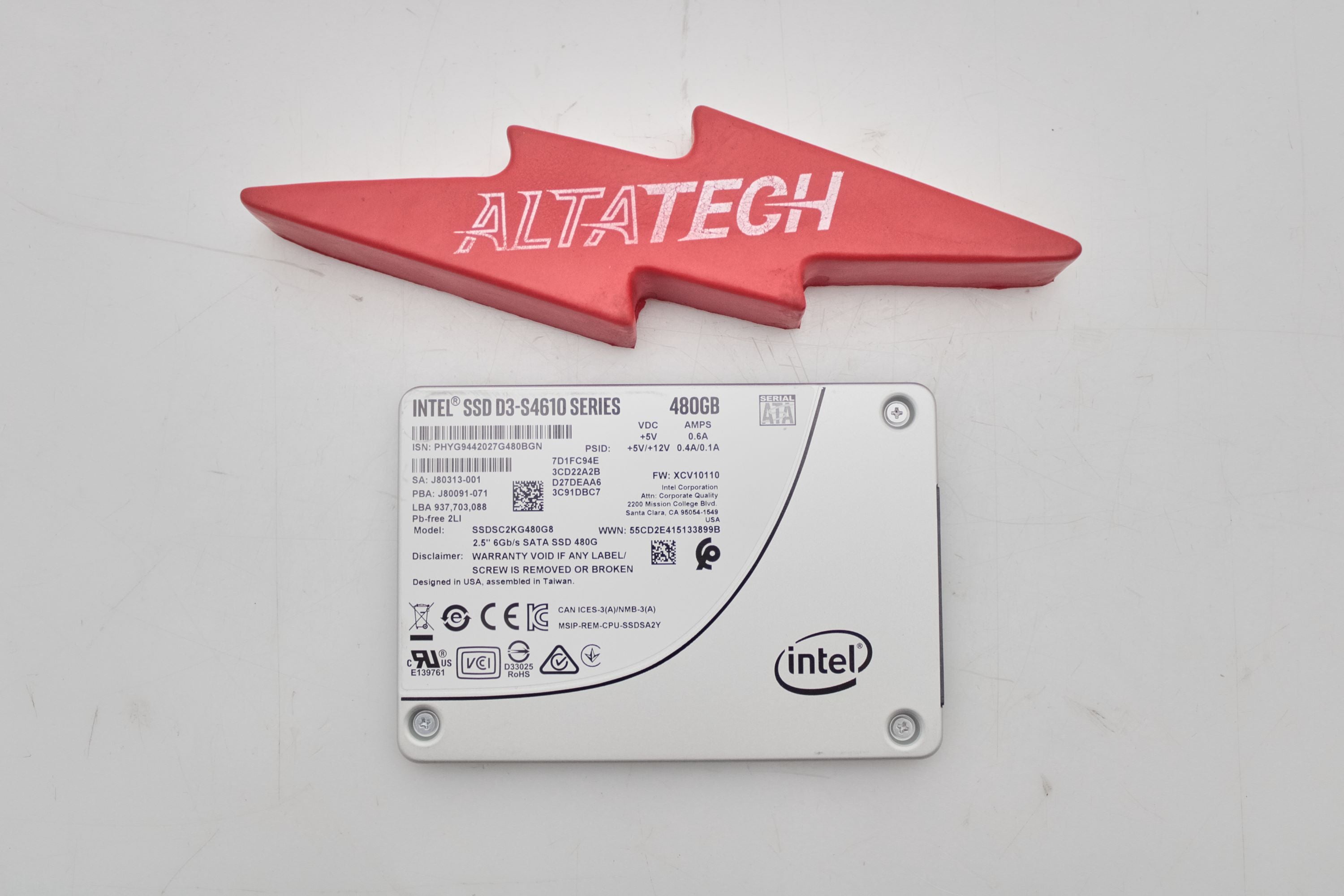 Intel SSDSC2KG480G8 480GB SSD SATA 2.5 6G MU D3-S4610
