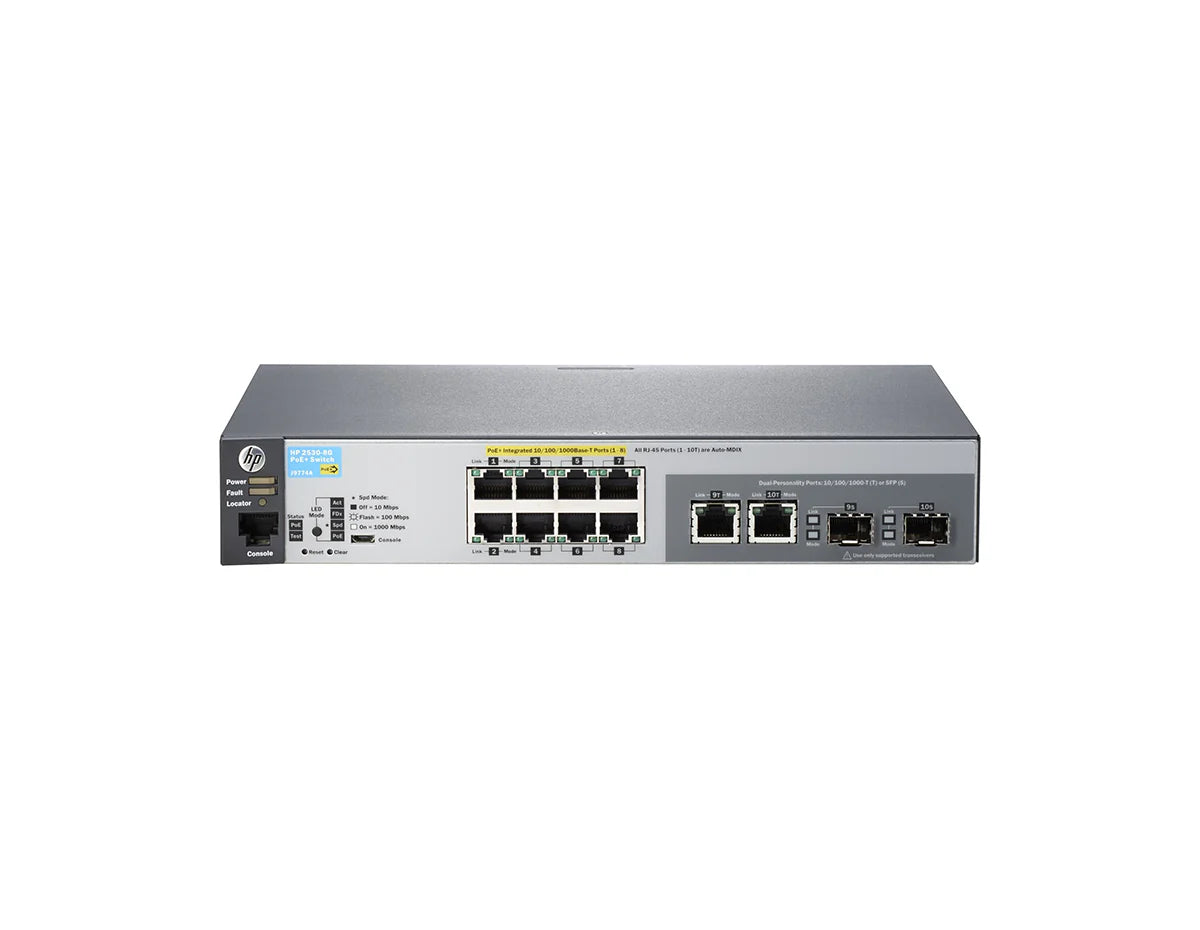 HPE Aruba Networking J9774A 2530 8G PoE+ Switch