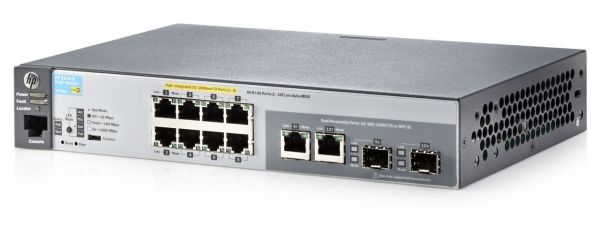 J9780-61001 - HP Aruba 2530 8-Ports 10/100/1000BASE-T PoE+ Layer 2 1U Rack-mountable Managed Network Switch with 2-Ports SFP