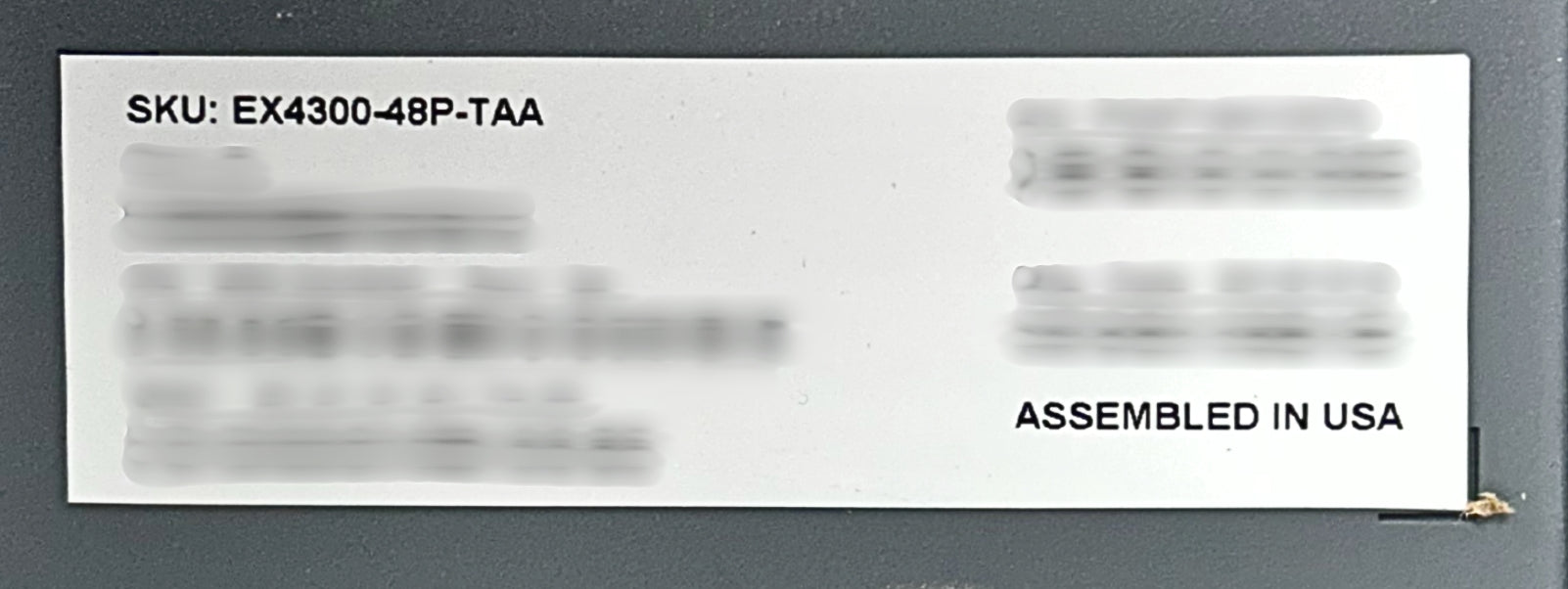 Juniper Networks EX4300-48P 48-PORT GBASET POE-PLUS SWITCH