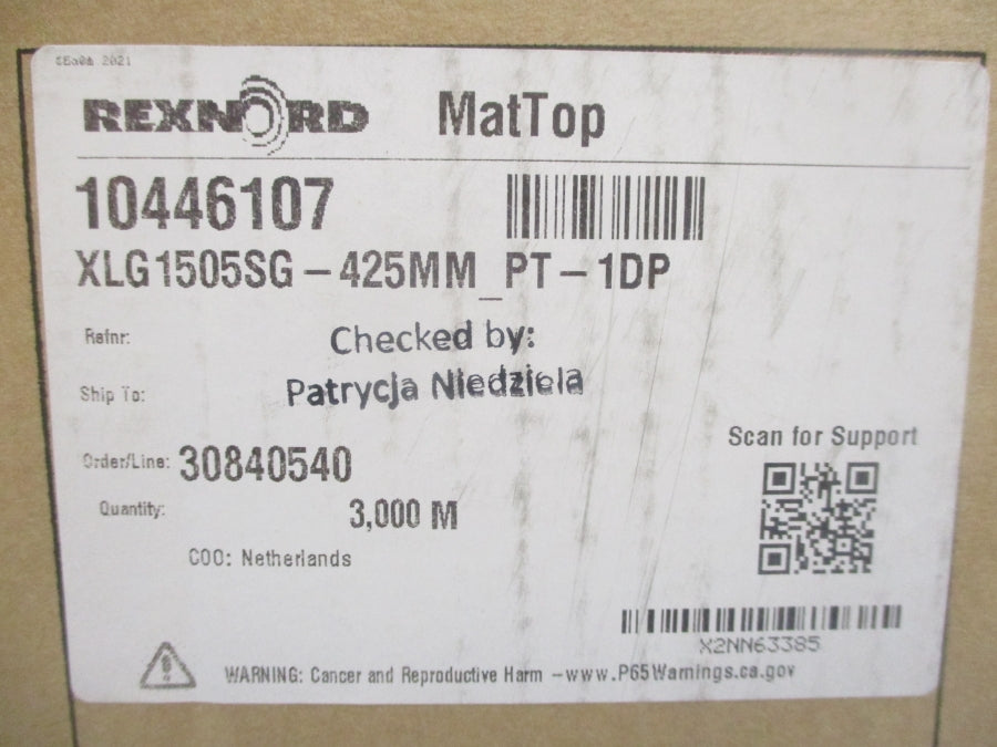 REXNORD 10446107 XLG1505SG-425MM_PT-1DP NSMP