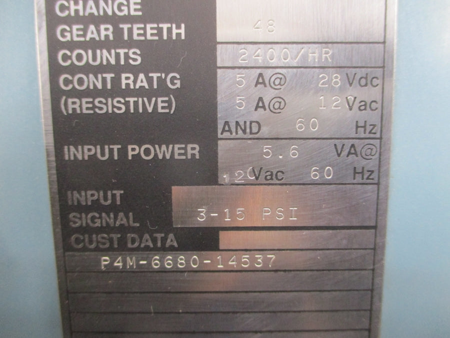 FOXBORO 14A-EPF 120VAC 5A 3-15PSI NSNP