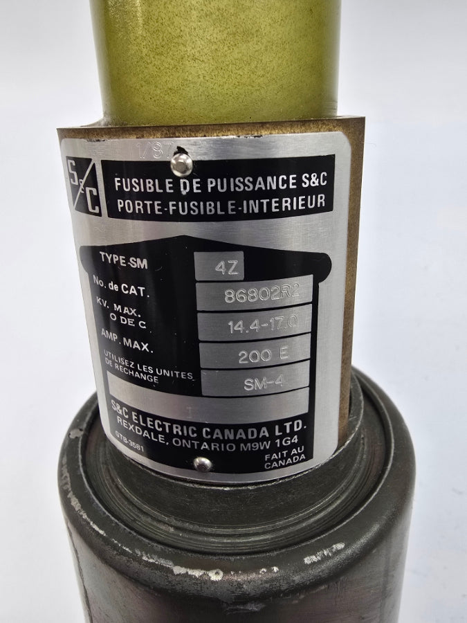 S&C ELECTRIC SM-4Z 86802R2 200EA NSNP