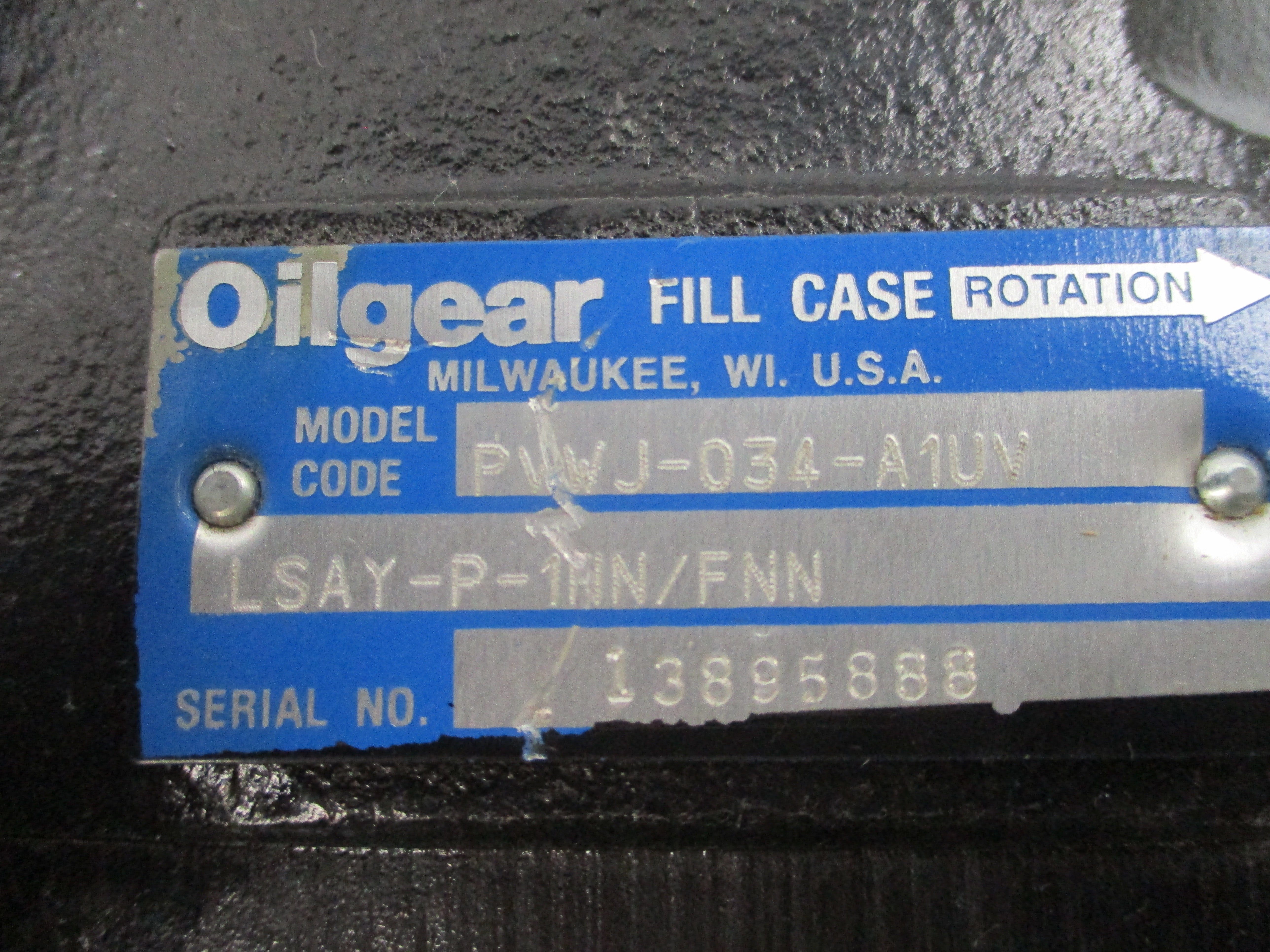 OILGEAR PVWJ-034-A1UV-LSAY-P-1NN/FNN NSNP